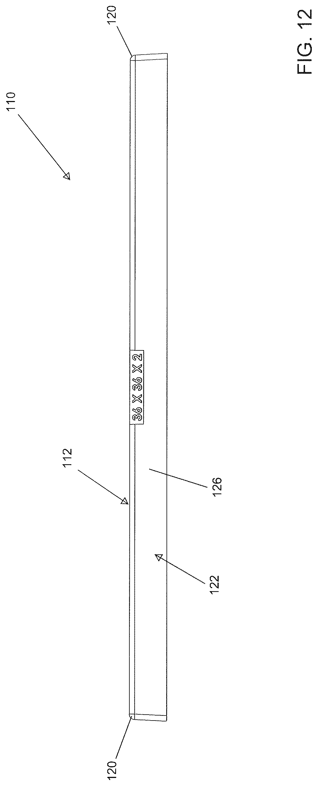 Patent US12312123 Figure 12 – Molded equipment pad with arc-shaped ribs