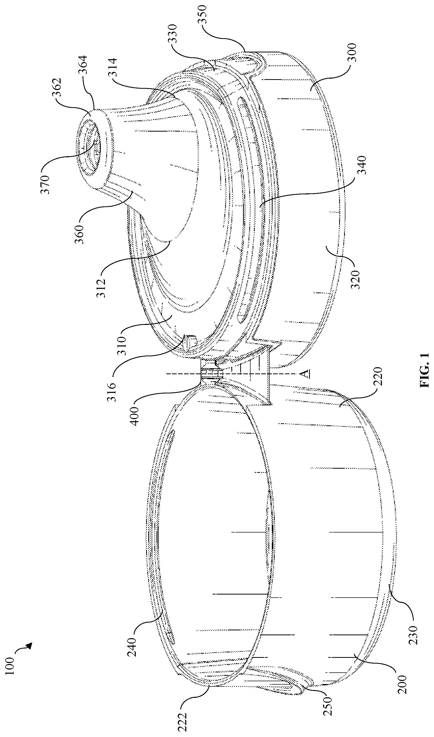 Patent US12312131 — Flow control closure — Figure 1