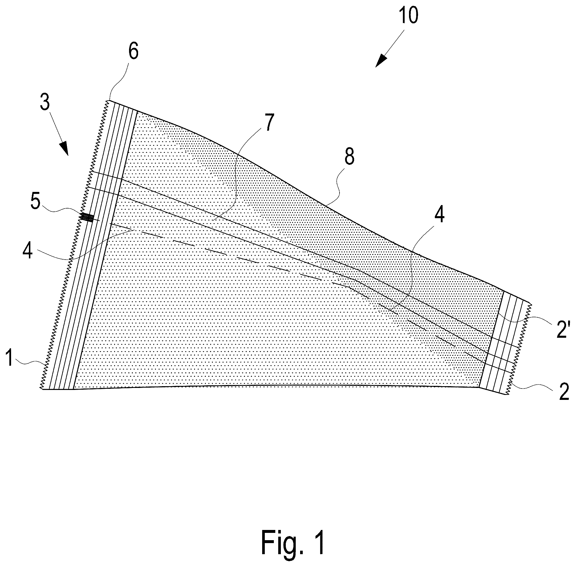 Patent US12312143 Figure 1 – Pouch for a food product