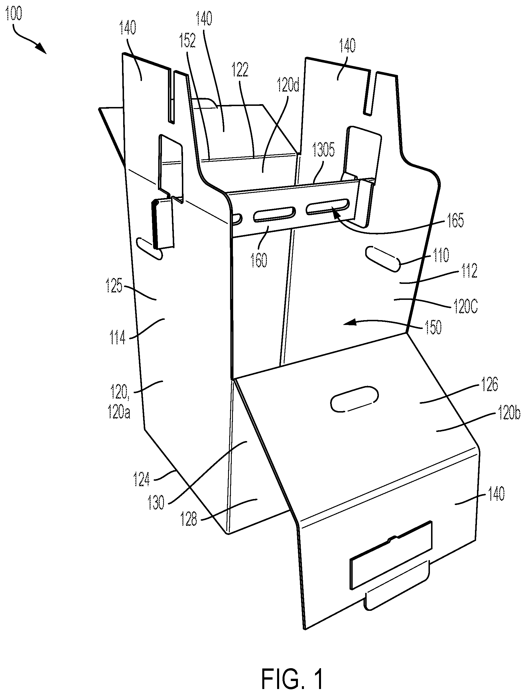 Patent US12312153 Figure 1 – Wardrobe box and hanger support member therefor