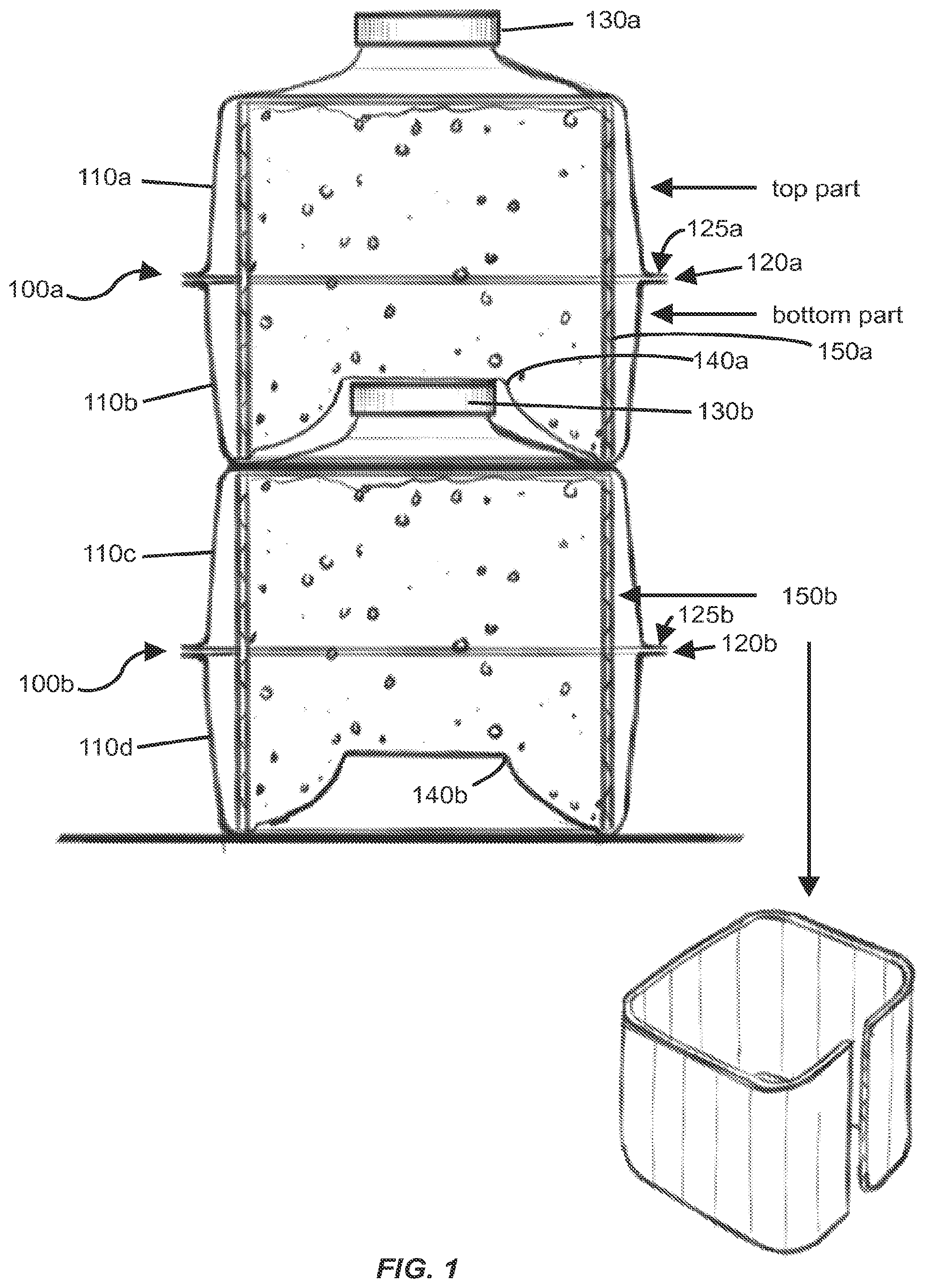 Patent US12312154 — Containers for particulate materials — Figure 1