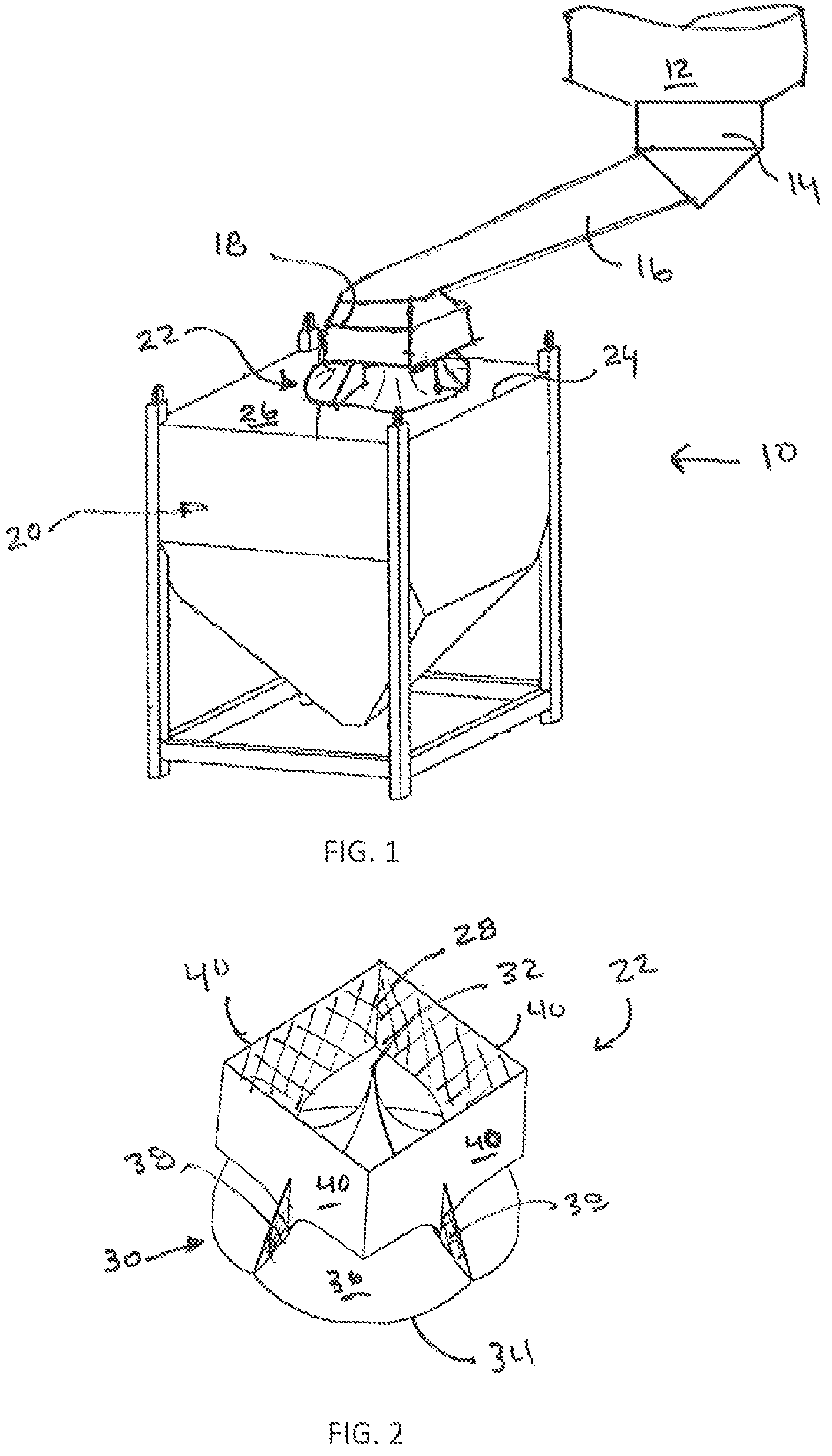 Patent US12312157 — Diffuser spout for load out silo — Figure 1