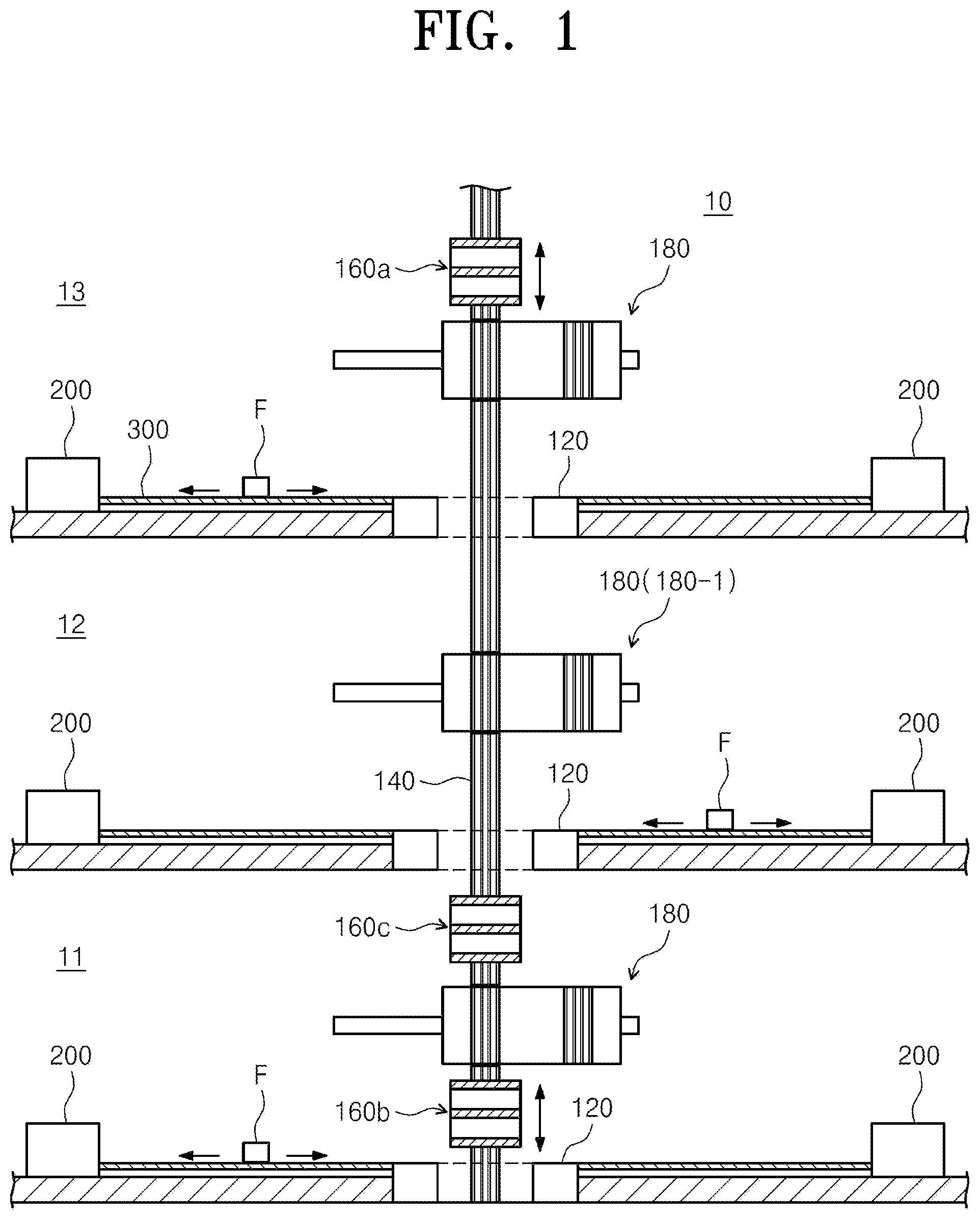 Patent US12312185 — Tower lift, tower lift driving method, and machine readable medium — Figure 1
