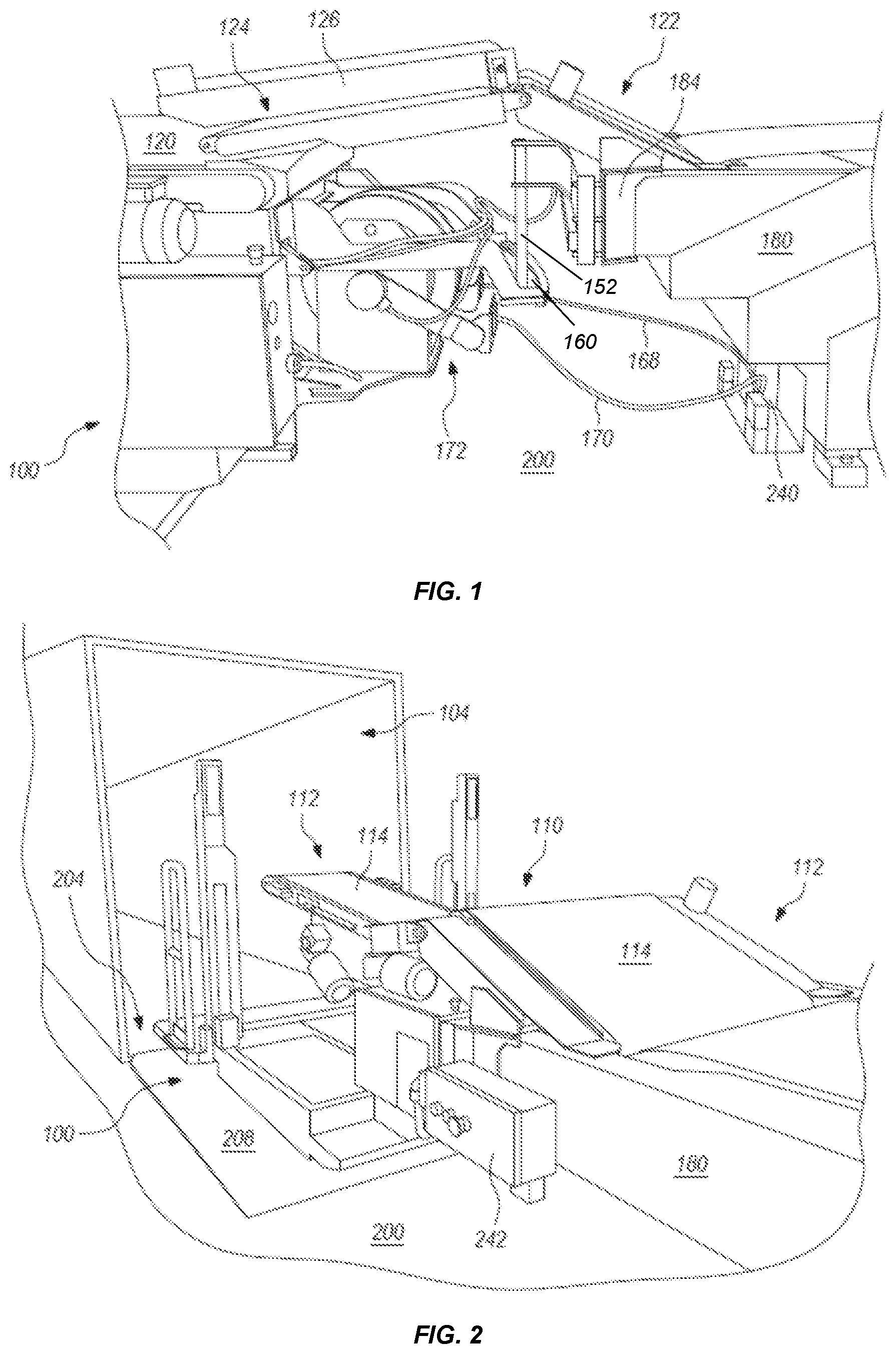 Patent US12312190 — Container handling apparatus and system for interfacing with a telescoping conveyor — Figure 1