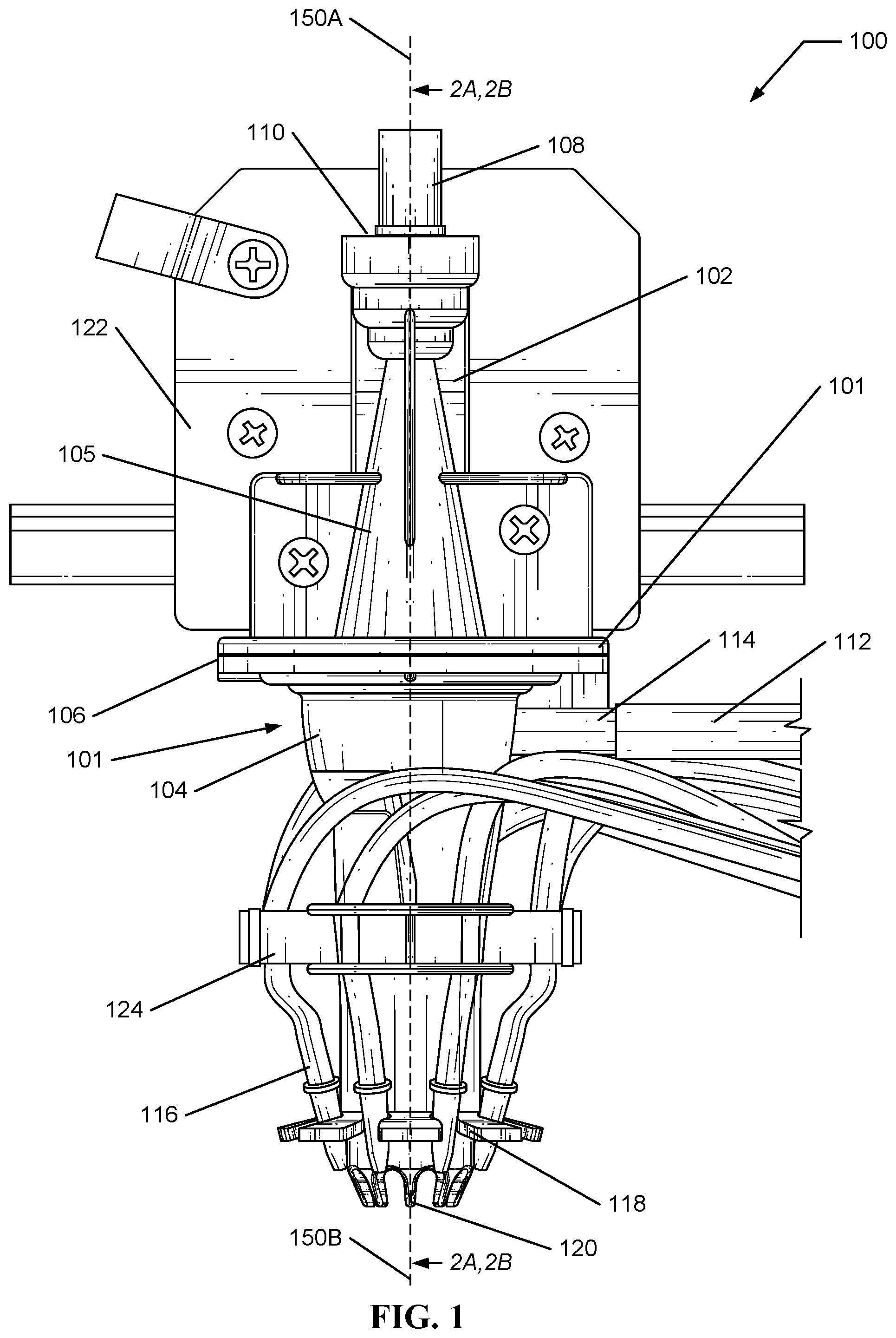 Patent US12312230 Figure 1 – Single nozzle beverage dispensing