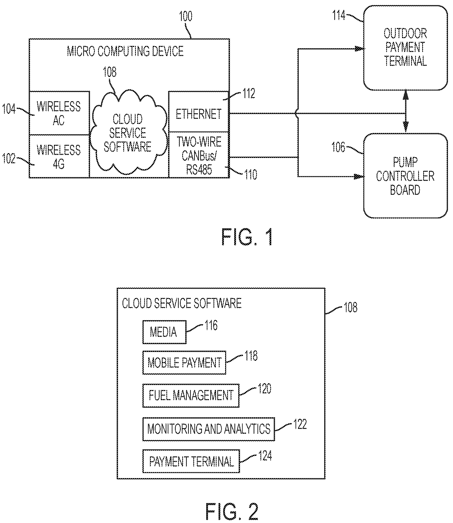 Patent US12312232 — Methods and devices for fuel dispenser electronic communication — Figure 1