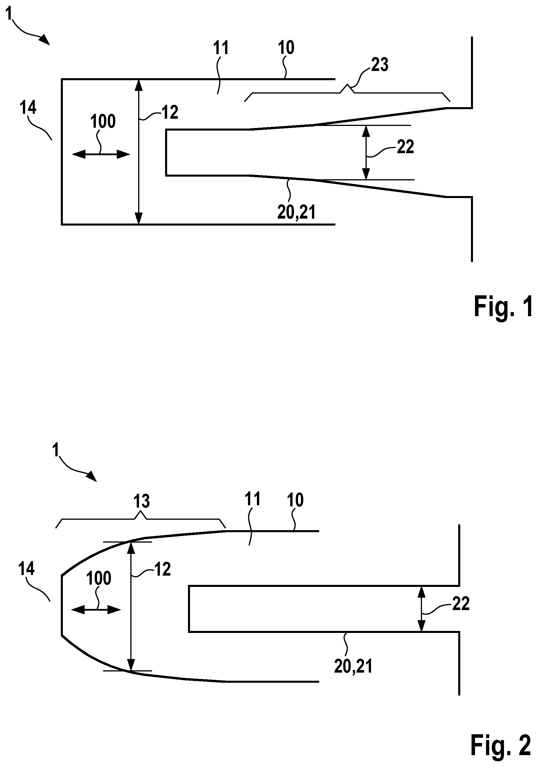 Patent US12312236 — Electrode arrangement for a micro-electro-mechanical system including tapered electrode structures — Figure 1