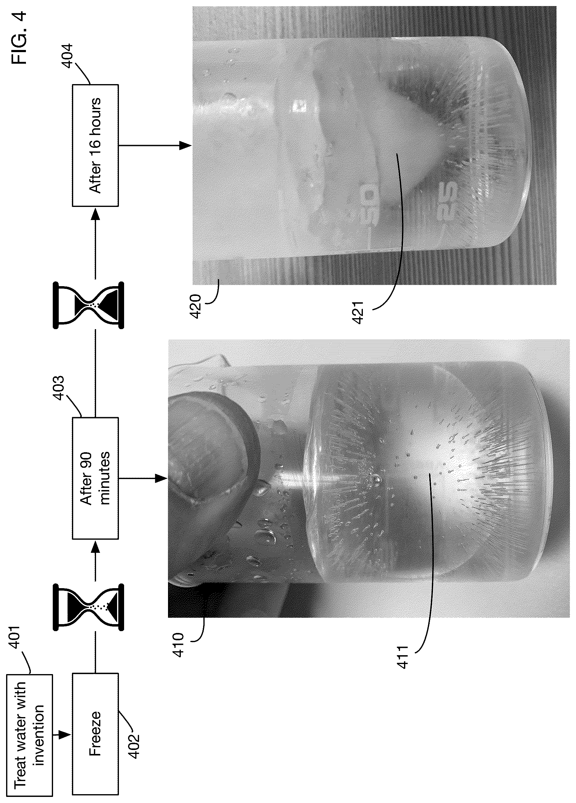 Patent US12312256 Figure 4 – Device that treats water and/or at least one chromophore with multiple wavelengths of light and sound