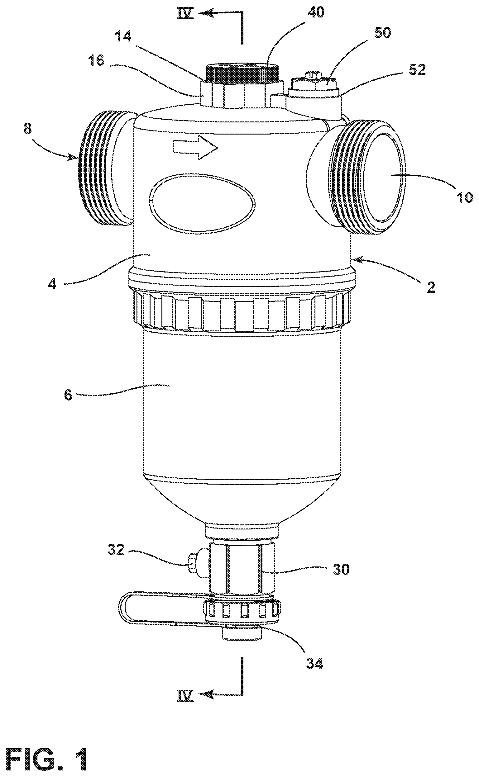 Patent US12312261 Figure 1 – Magnetic water filter assembly