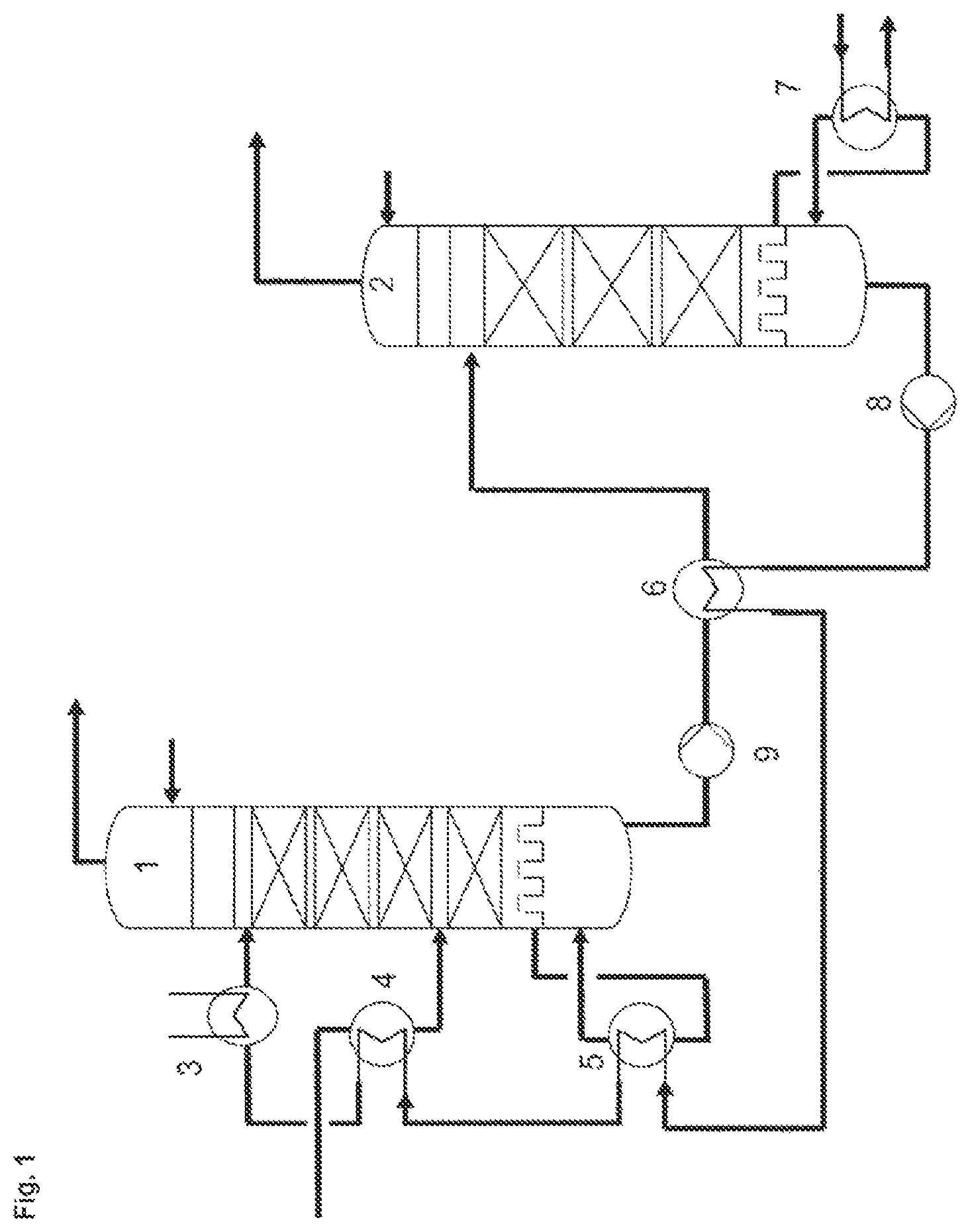 Patent US12312313 — Energy-efficient process for removing butenes from C4-hydrocarbon streams — Figure 1