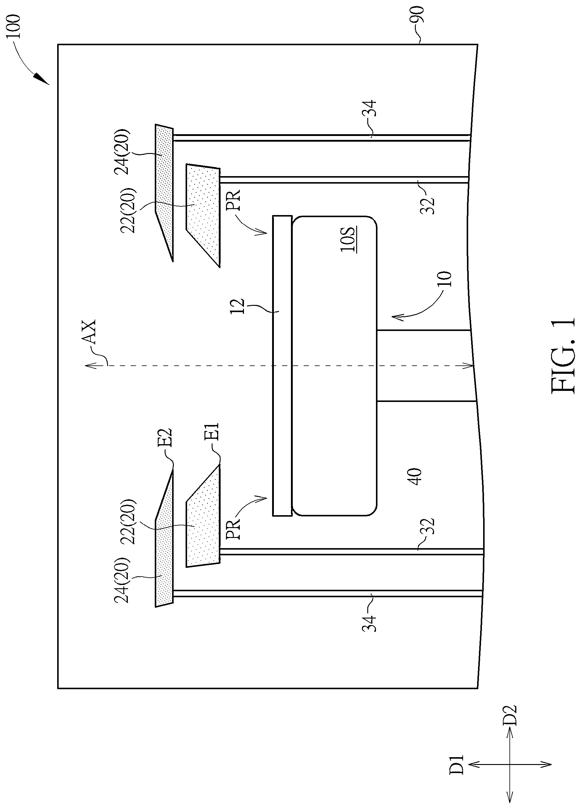 Patent US12312671 — Mask structure for deposition device, deposition device, and operation method thereof — Figure 1
