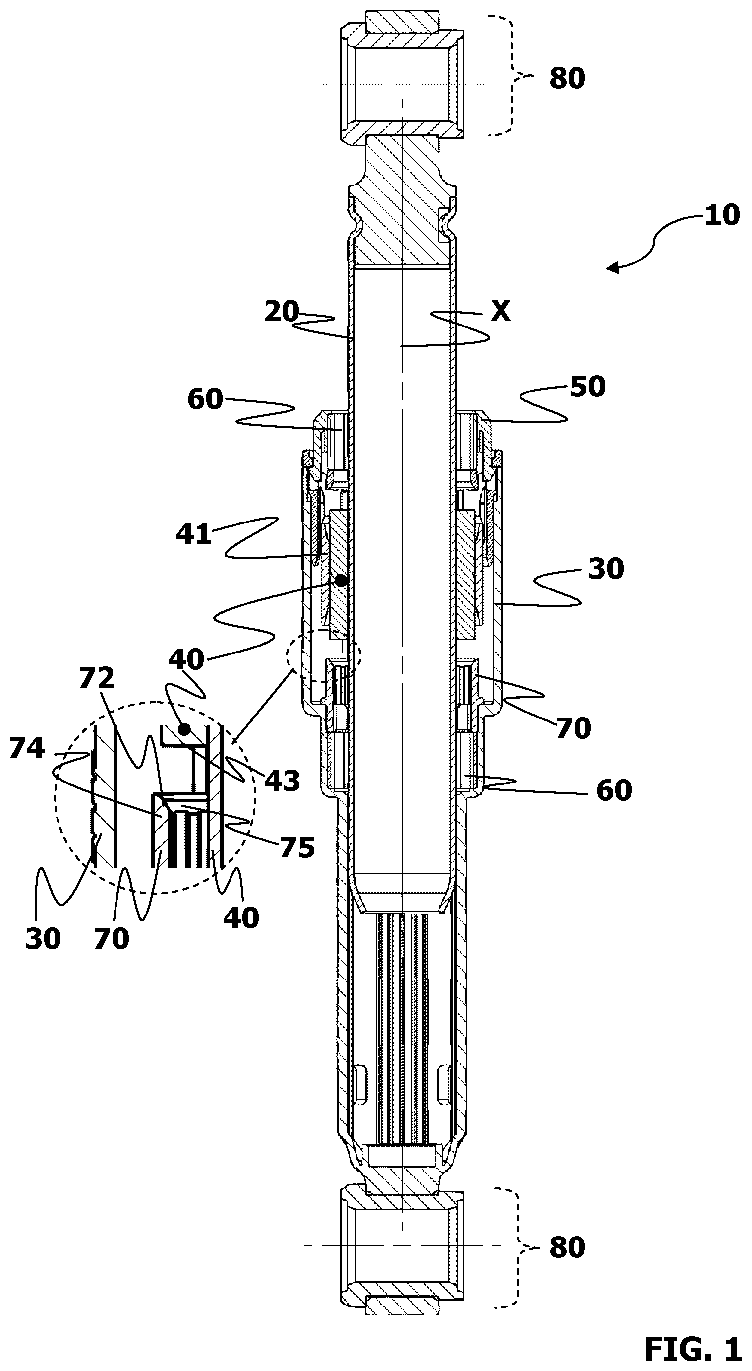 Patent US12312728 — Friction damper for dampening out vibrations generated by a laundry treating machine — Figure 1