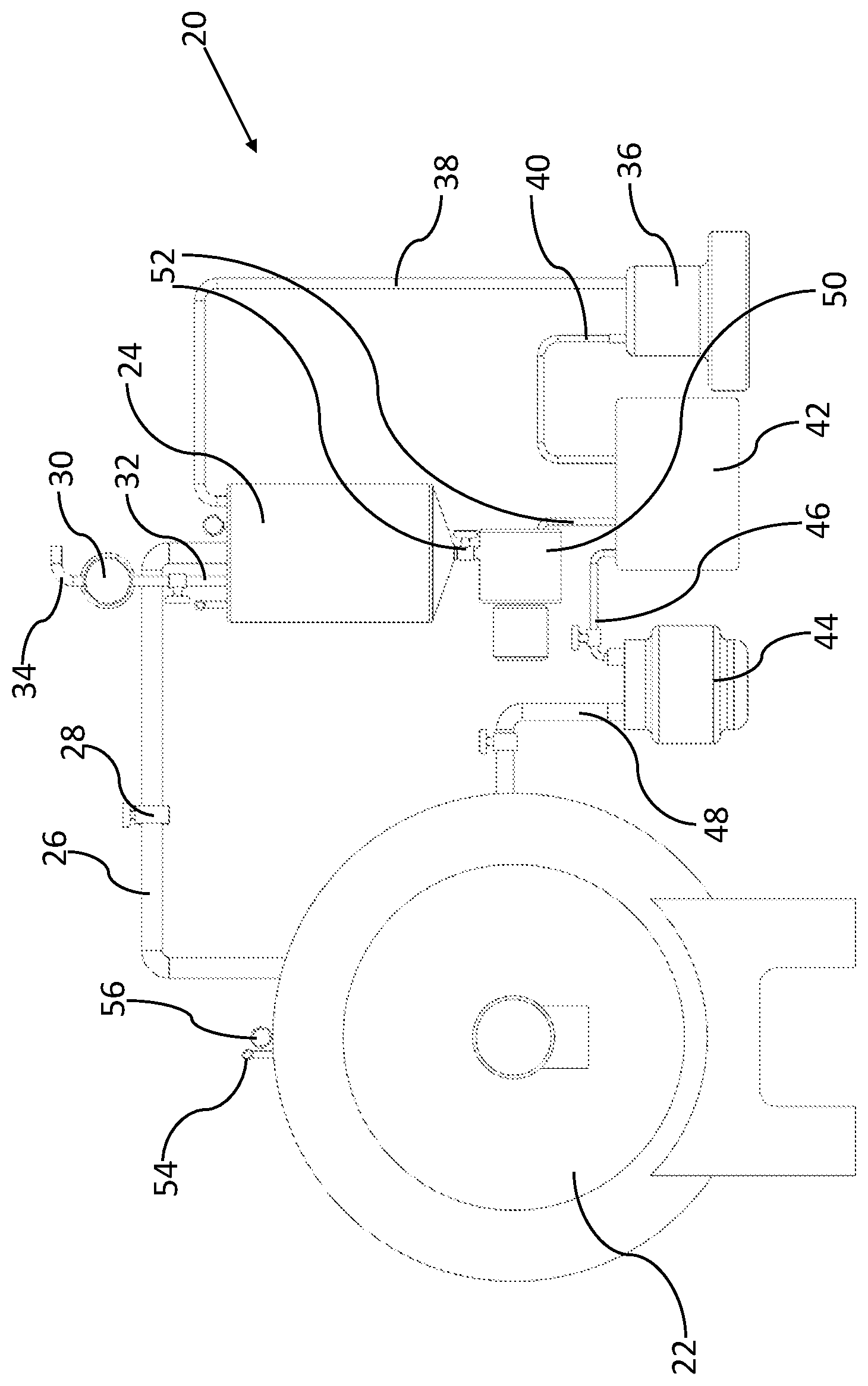 Patent US12312734 Figure 1 – Dryer for drying dry materials, especially textiles