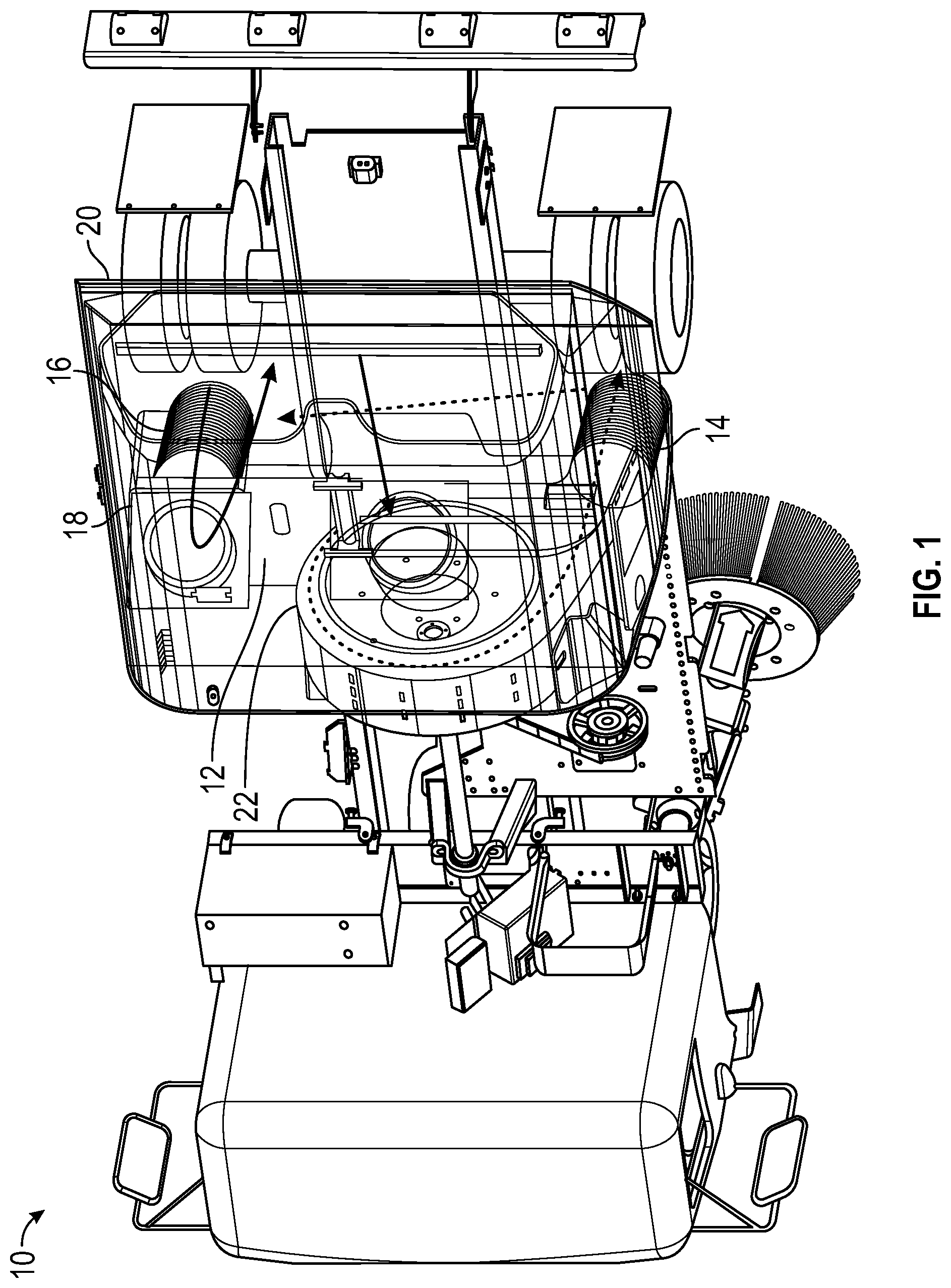 Patent US12312758 — Fan for regenerative air vacuum street sweeper, and method of fan manufacture and assembly — Figure 1