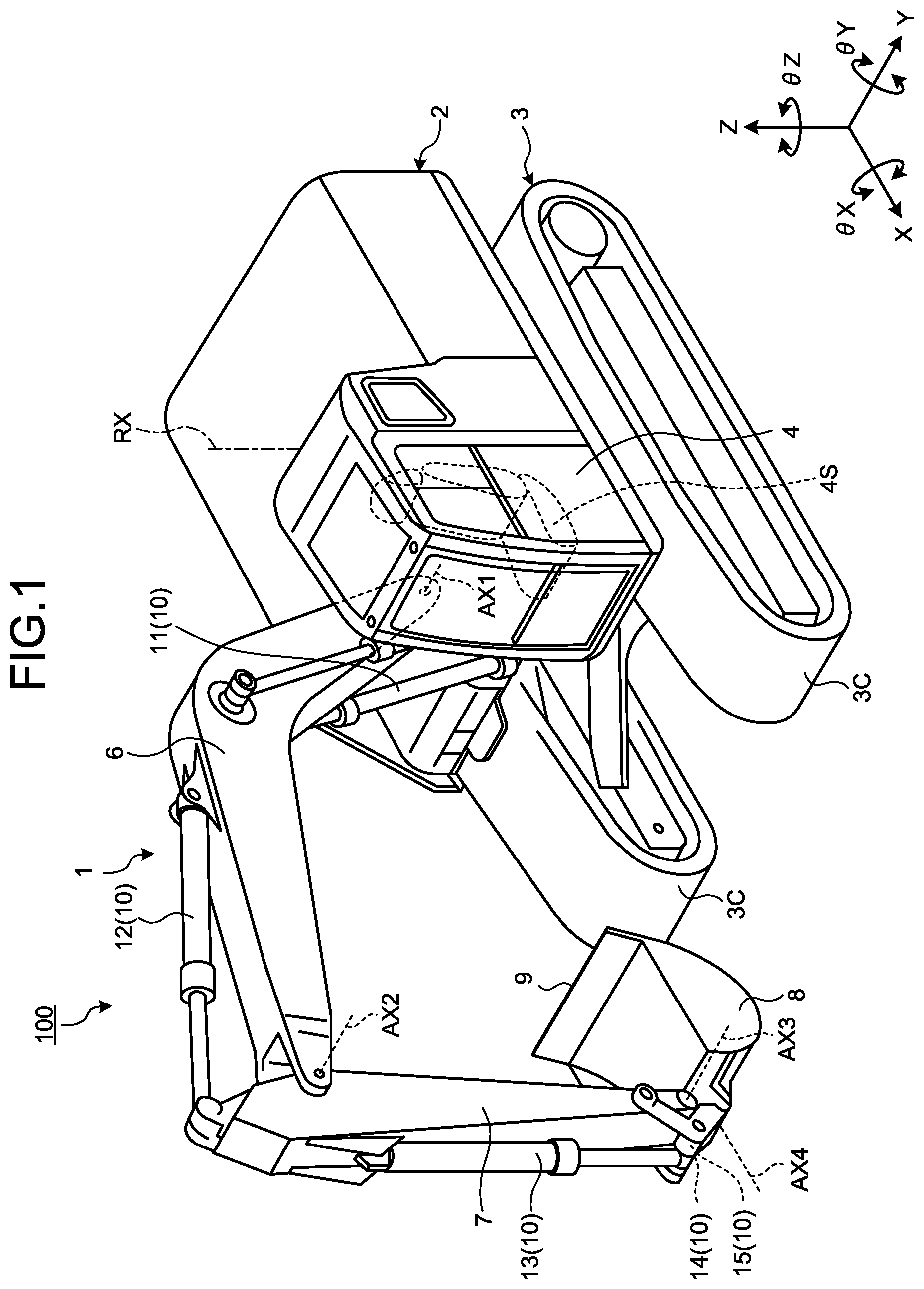 Patent US12312775 — Construction machine control system and construction machine control method — Figure 1