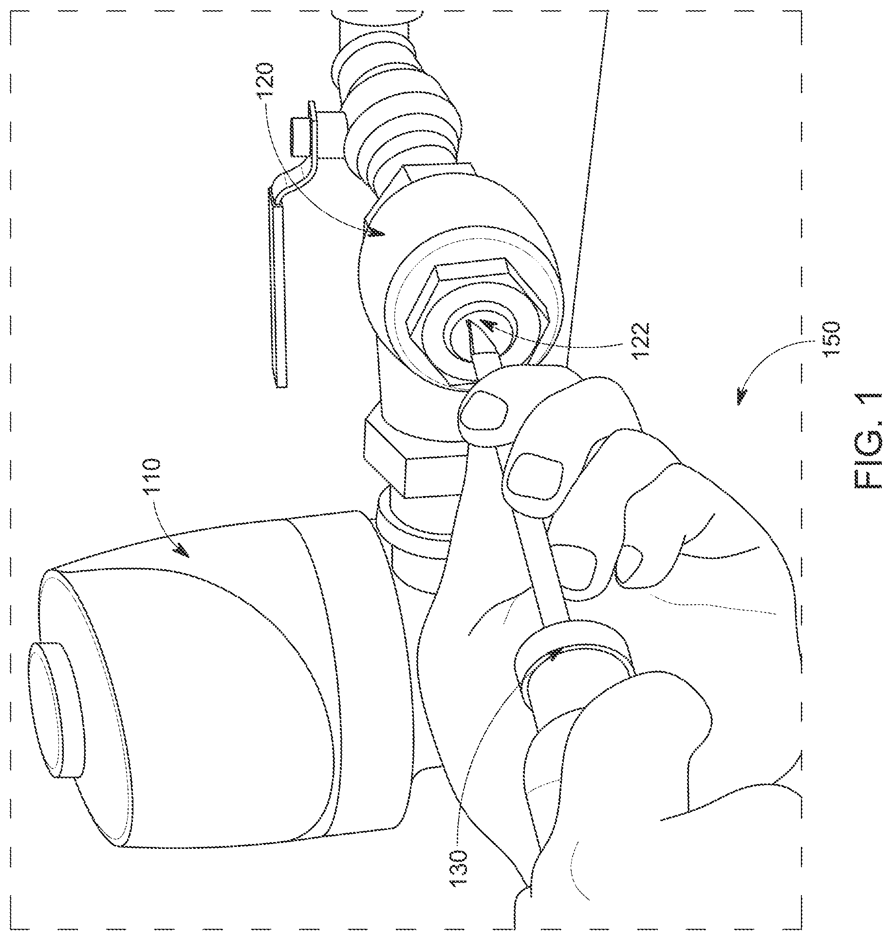 Patent US12312779 — Flush valve water supply hose bibb — Figure 1