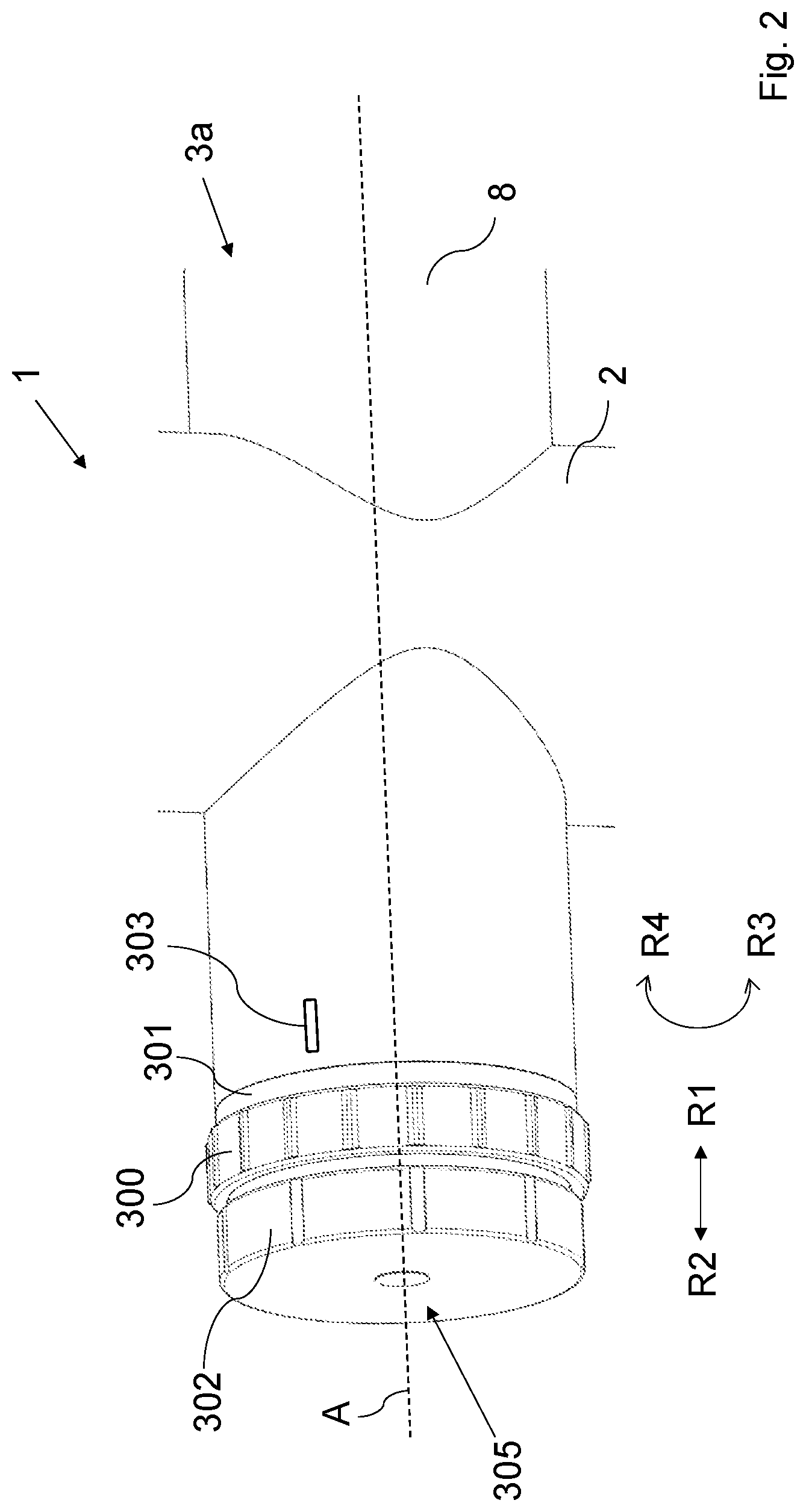Patent US12312785 Figure 2 – Sanitary system for dispensing treated liquids