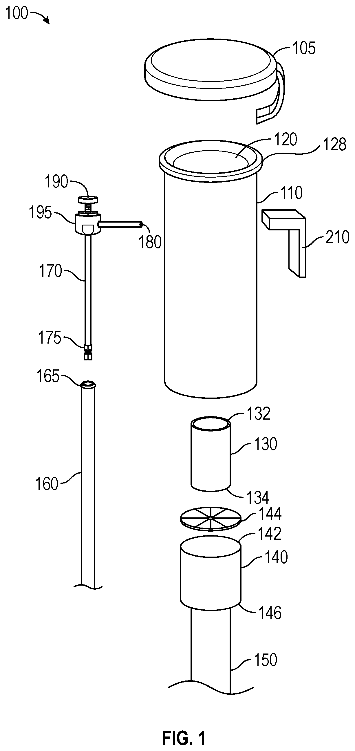 Patent US12312790 — Handheld and operated urinal device and method of enhancing functionality of a toilet — Figure 1