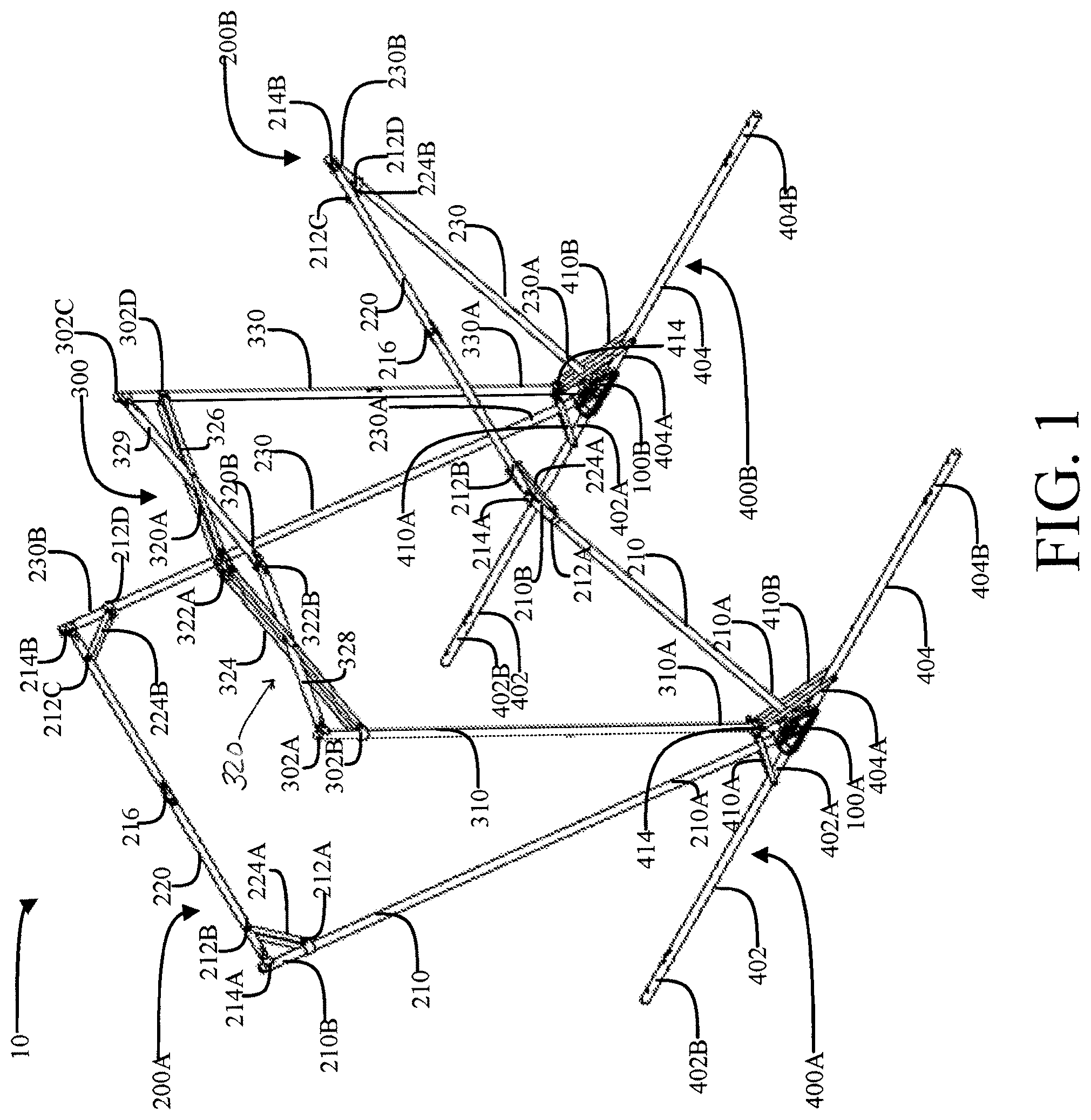 Patent US12312825 — Tent frame assembly — Figure 1