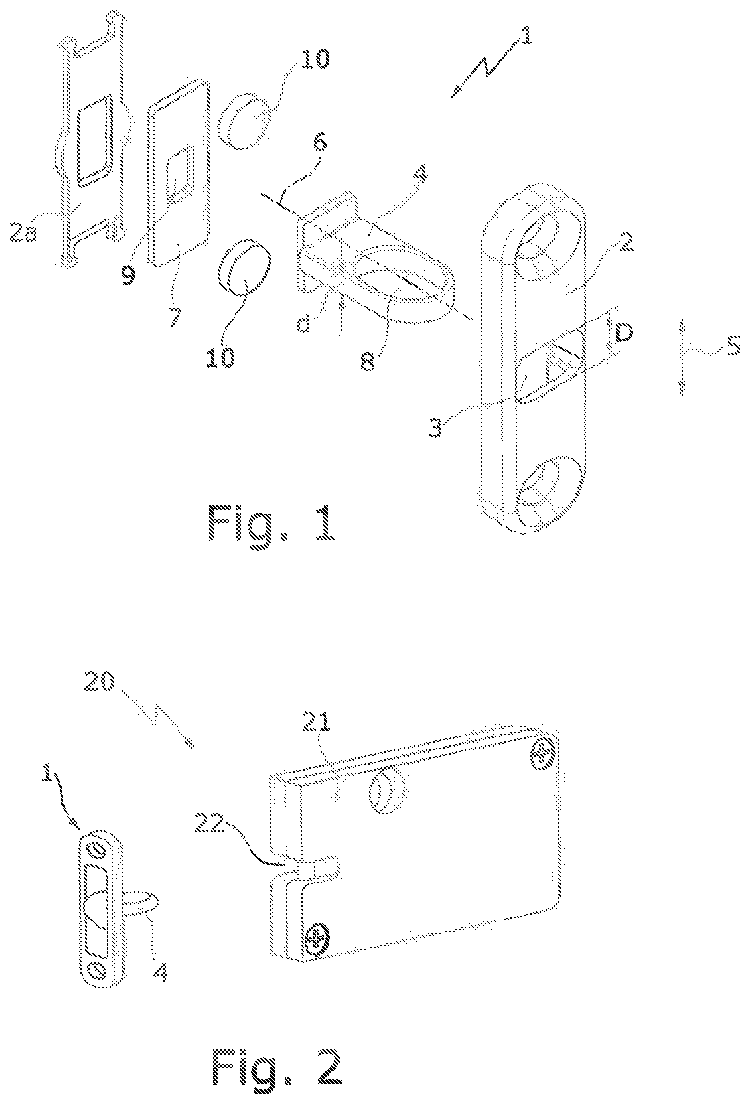 Patent US12312835 Figure 1 – Self-adjusting locking piece for a locking unit
