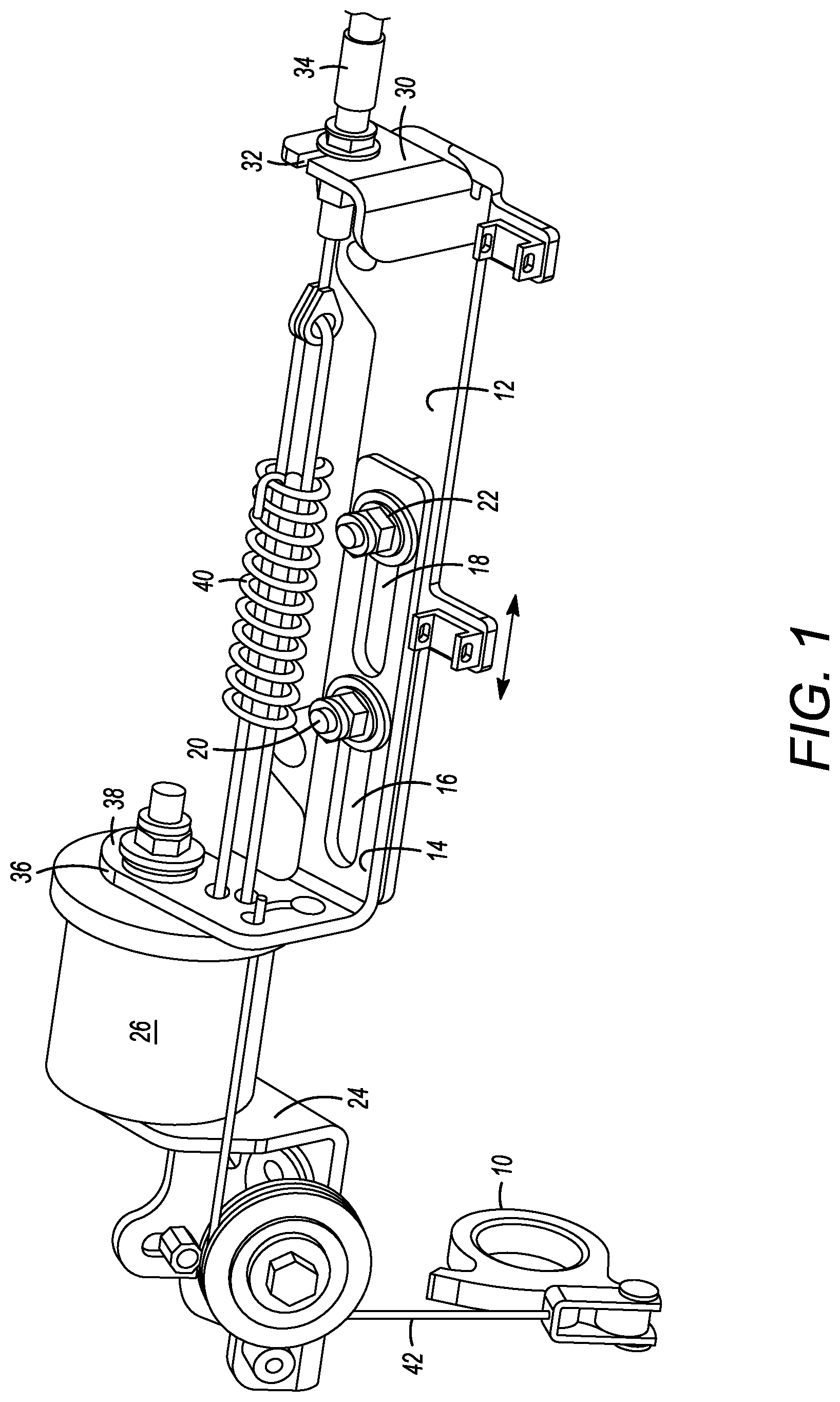 Patent US12312840 — Door lock release mechanism — Figure 1