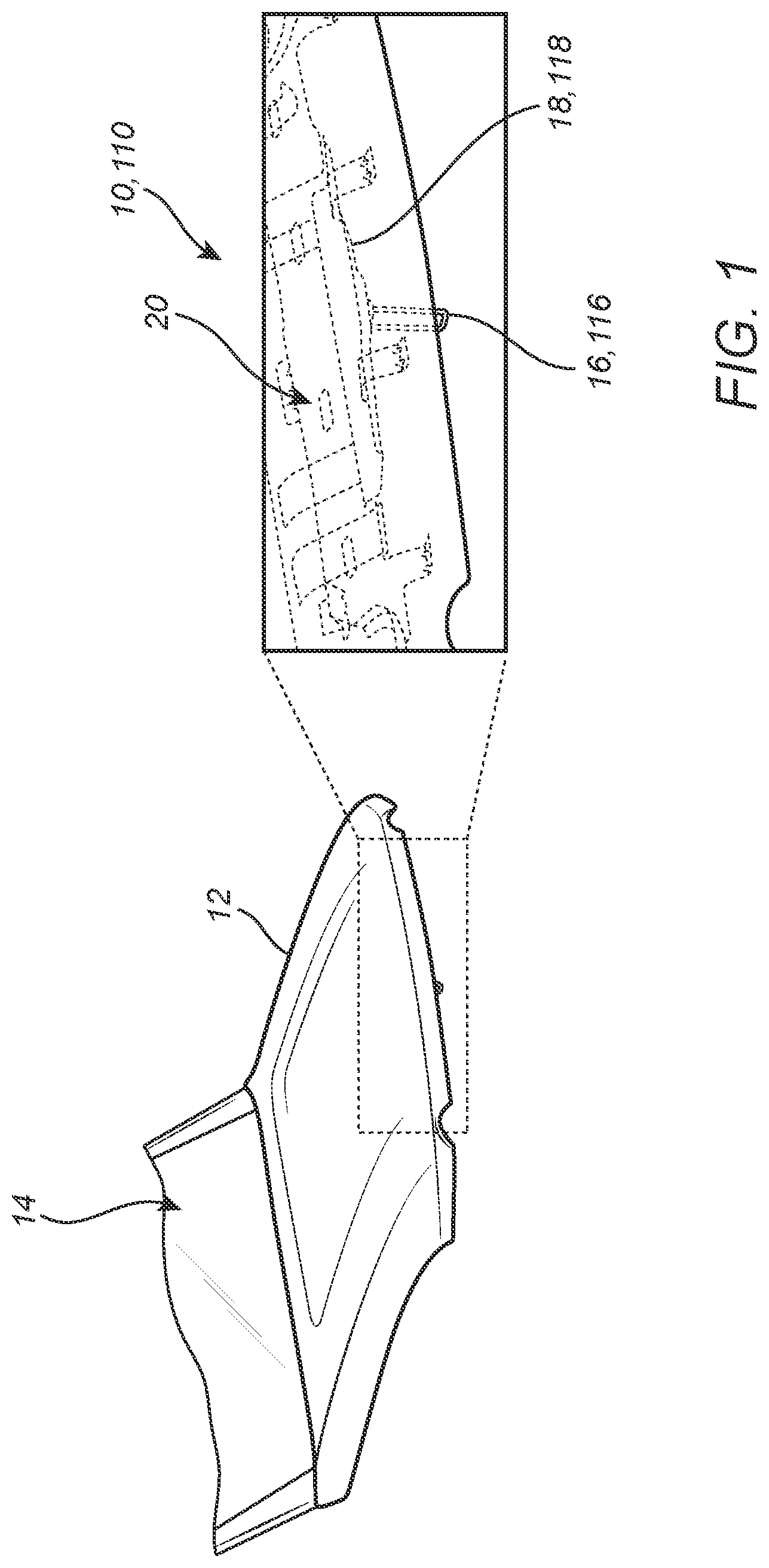 Patent US12312842 — Striker assembly for a vehicle — Figure 1