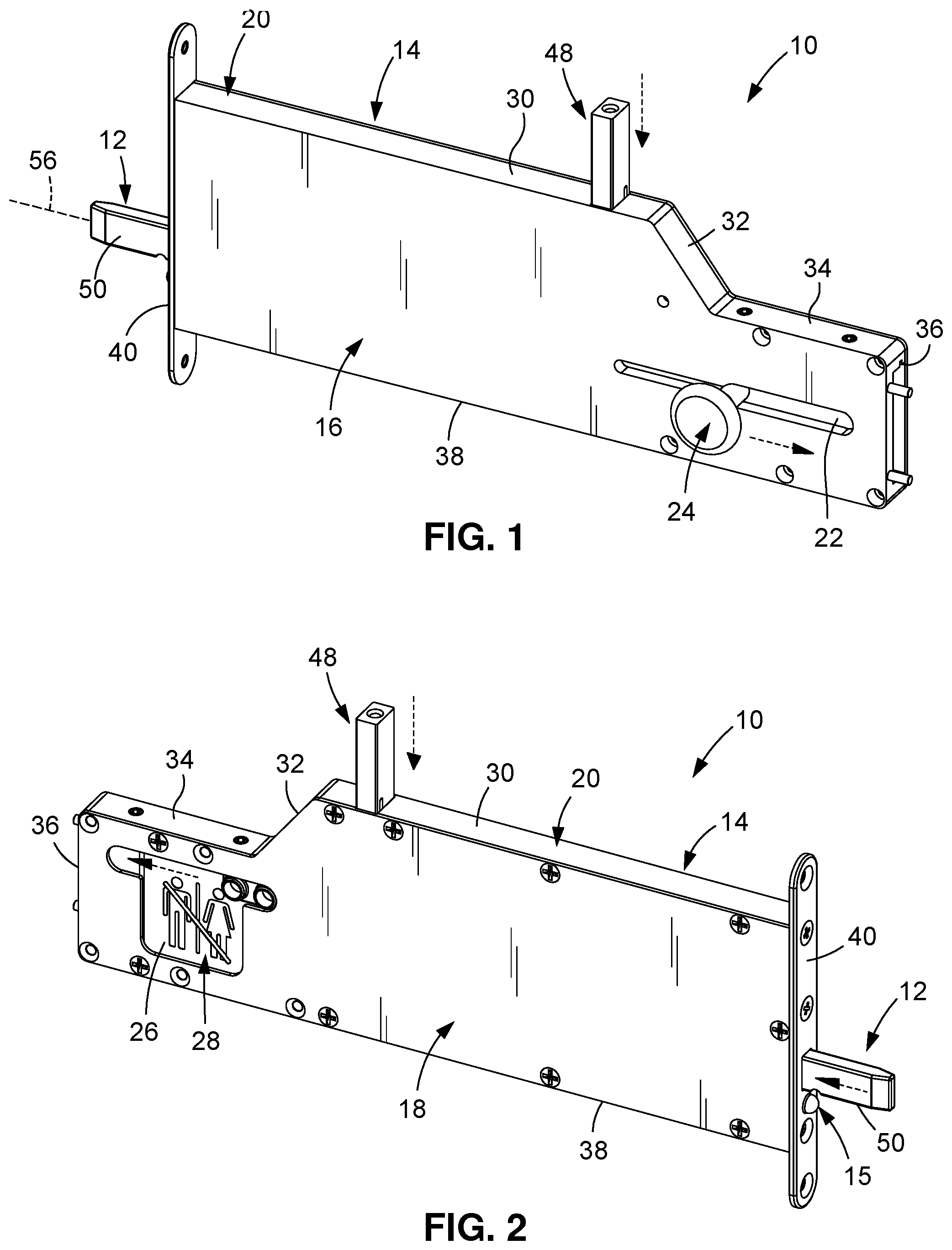 Patent US12312846 — Door locking mechanism — Figure 1
