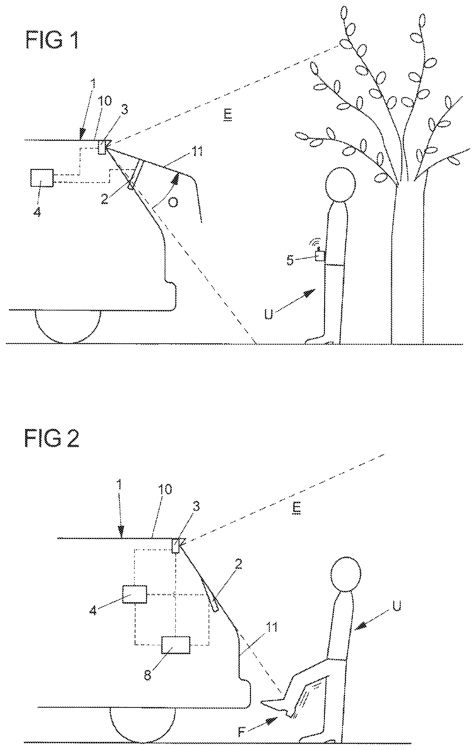 Patent US12312855 — Radar sensor system and method for contactlessly moving a vehicle door relative to a vehicle body — Figure 1