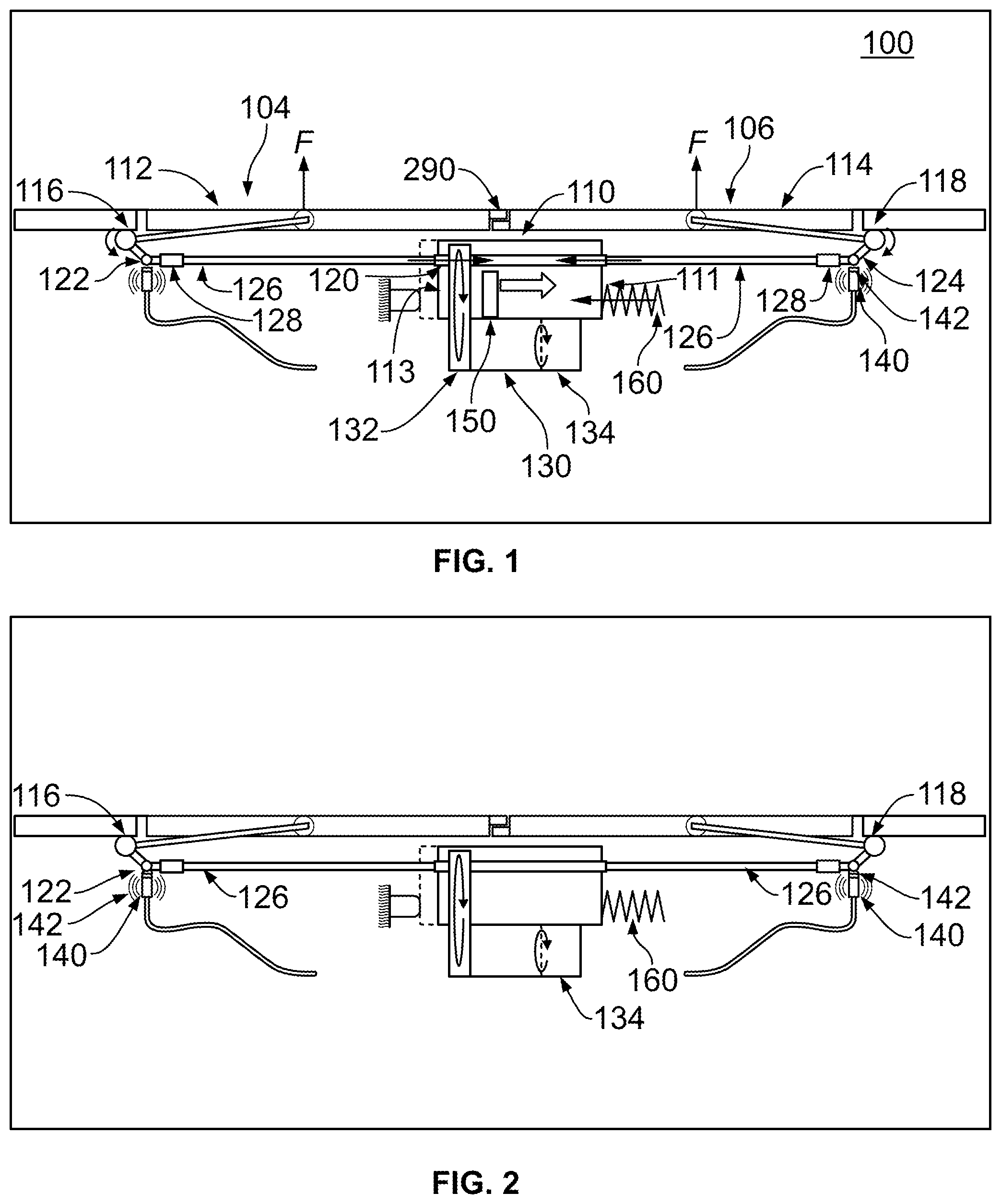 Patent US12312857 Figure 1 – Door actuation system and method