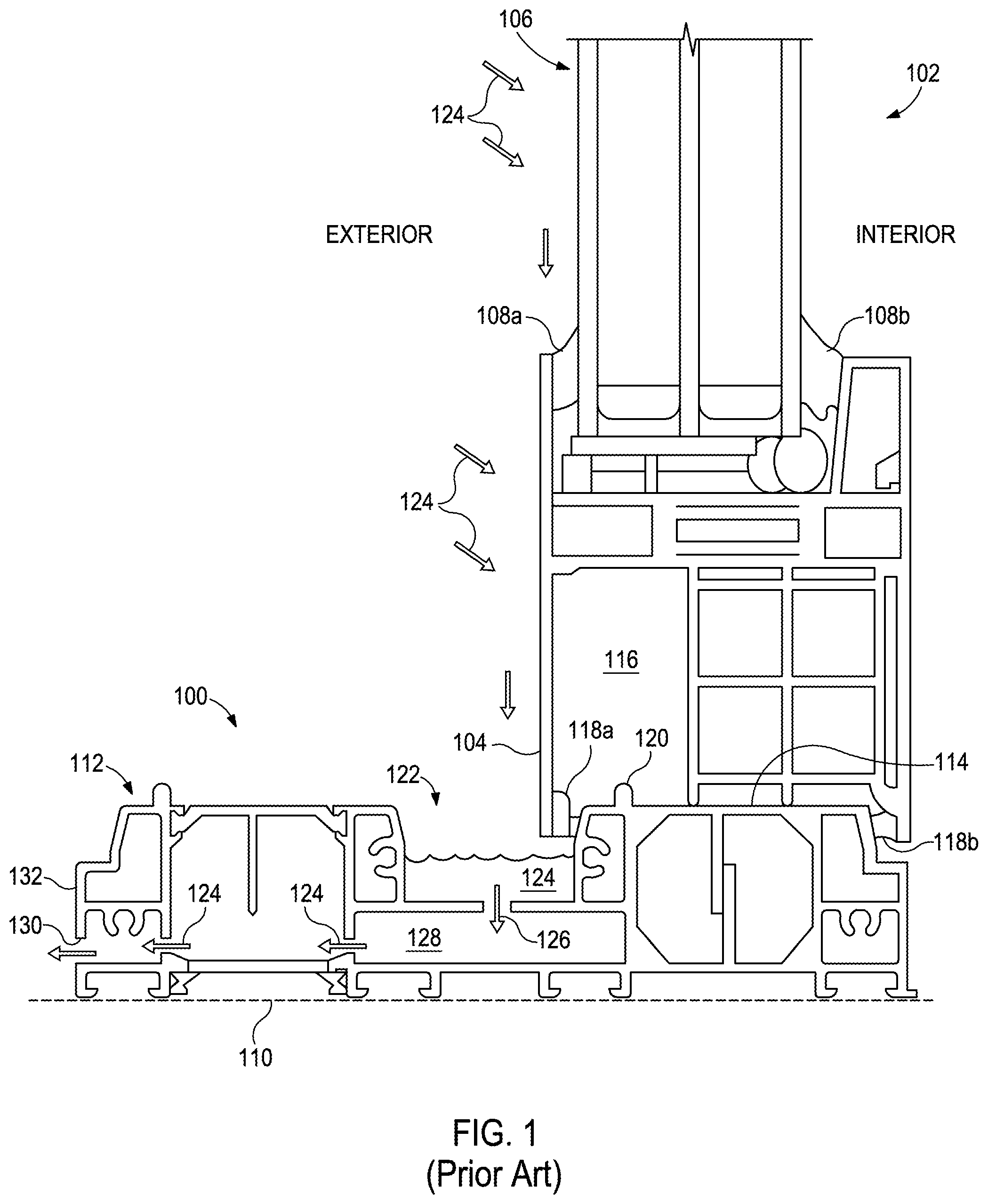 Patent US12312858 — Water evacuation system for façade systems — Figure 1