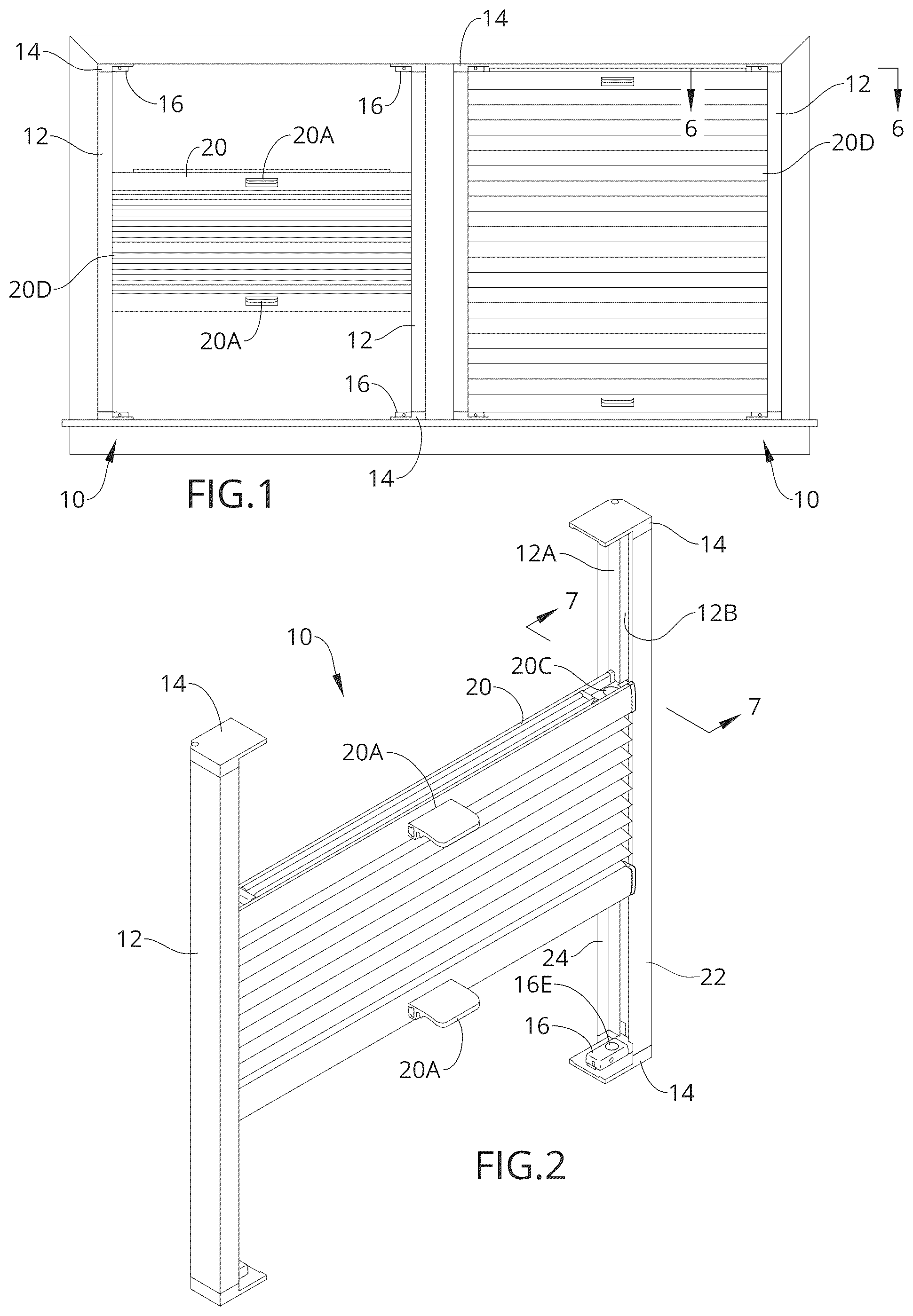 Patent US12312861 Figure 1 – Child safe tension corded shade