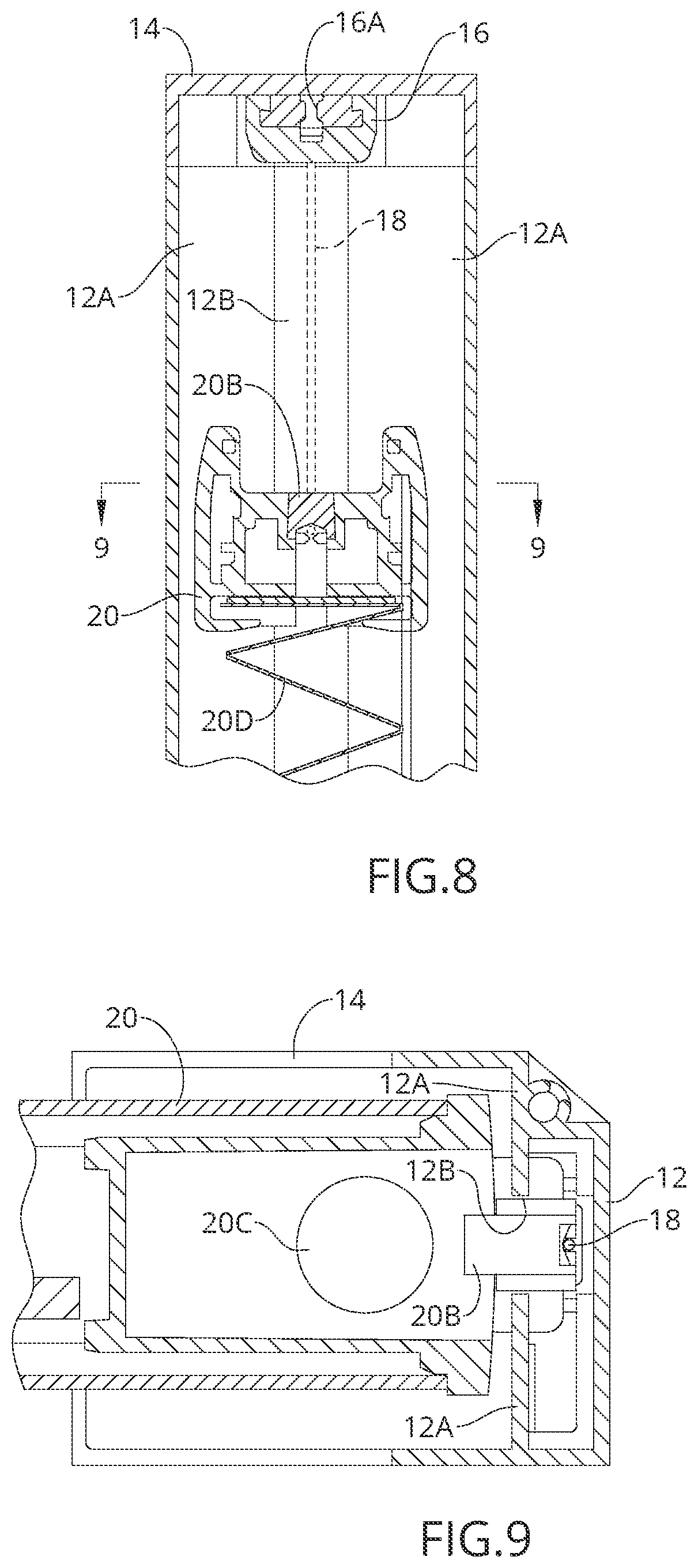Patent US12312861 Figure 5 – Child safe tension corded shade