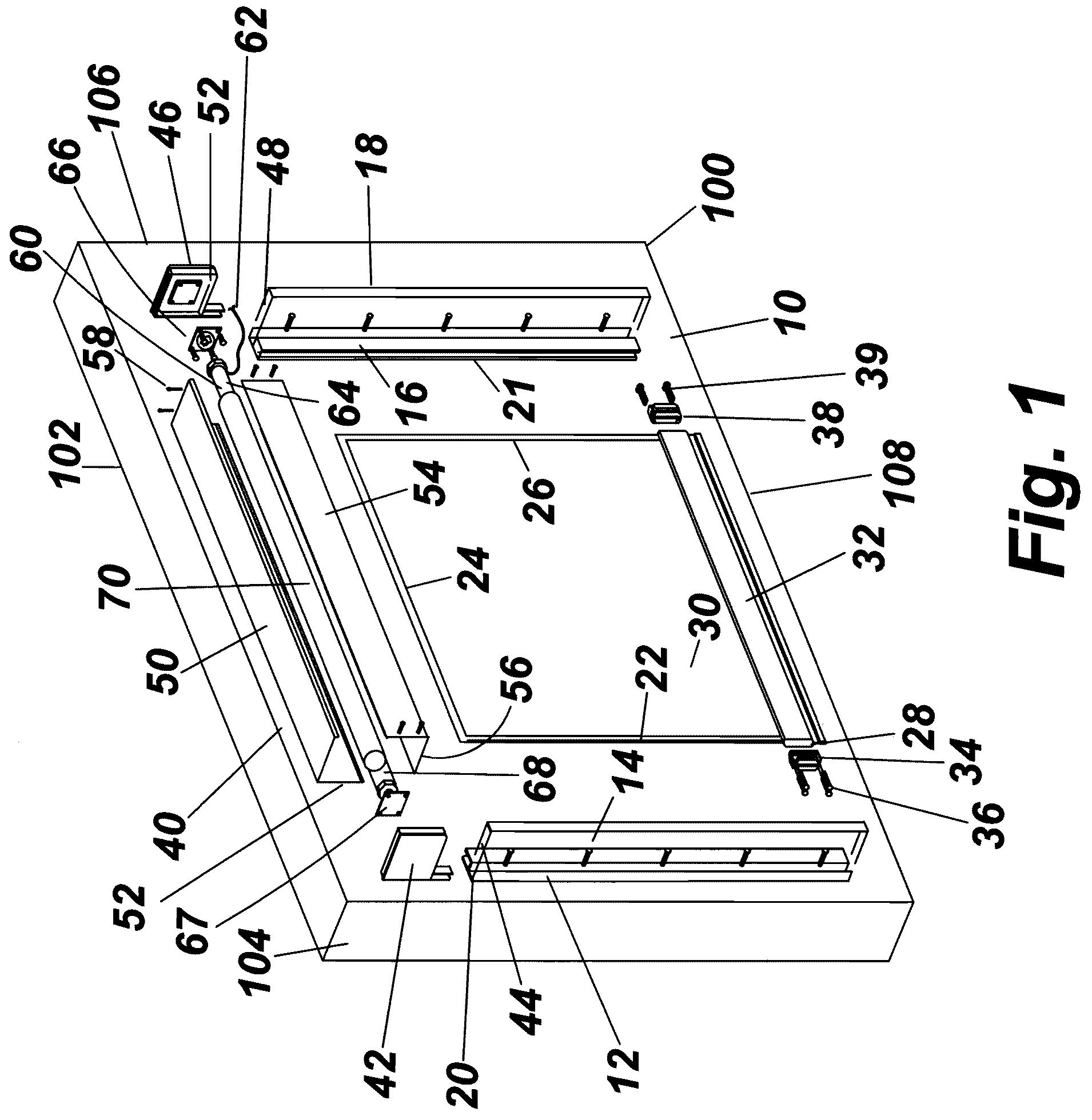 Patent US12312862 — Spring loaded screen fabric retention device — Figure 1