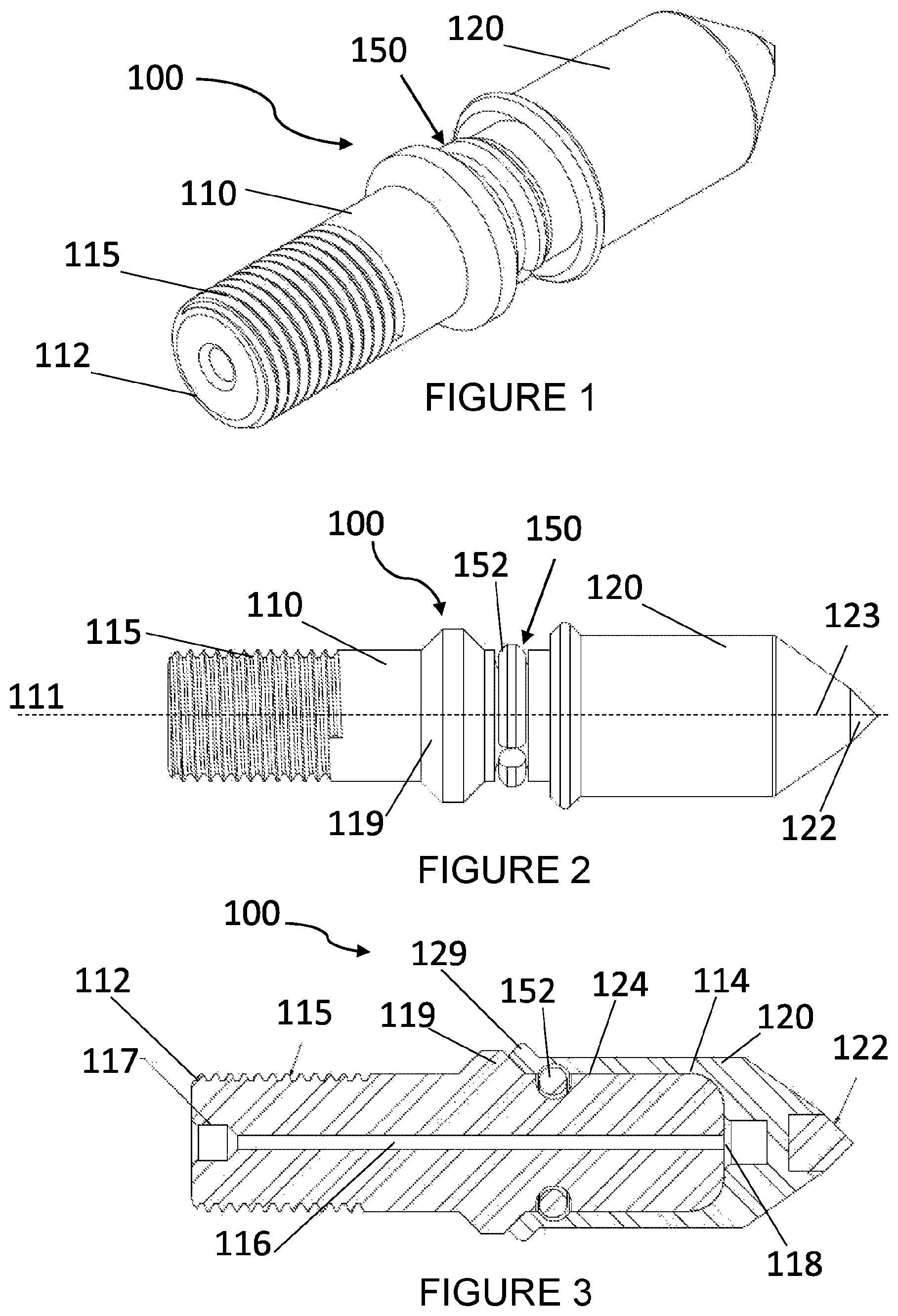 Patent US12312868 — Drill bit for boring earth and other hard materials — Figure 1