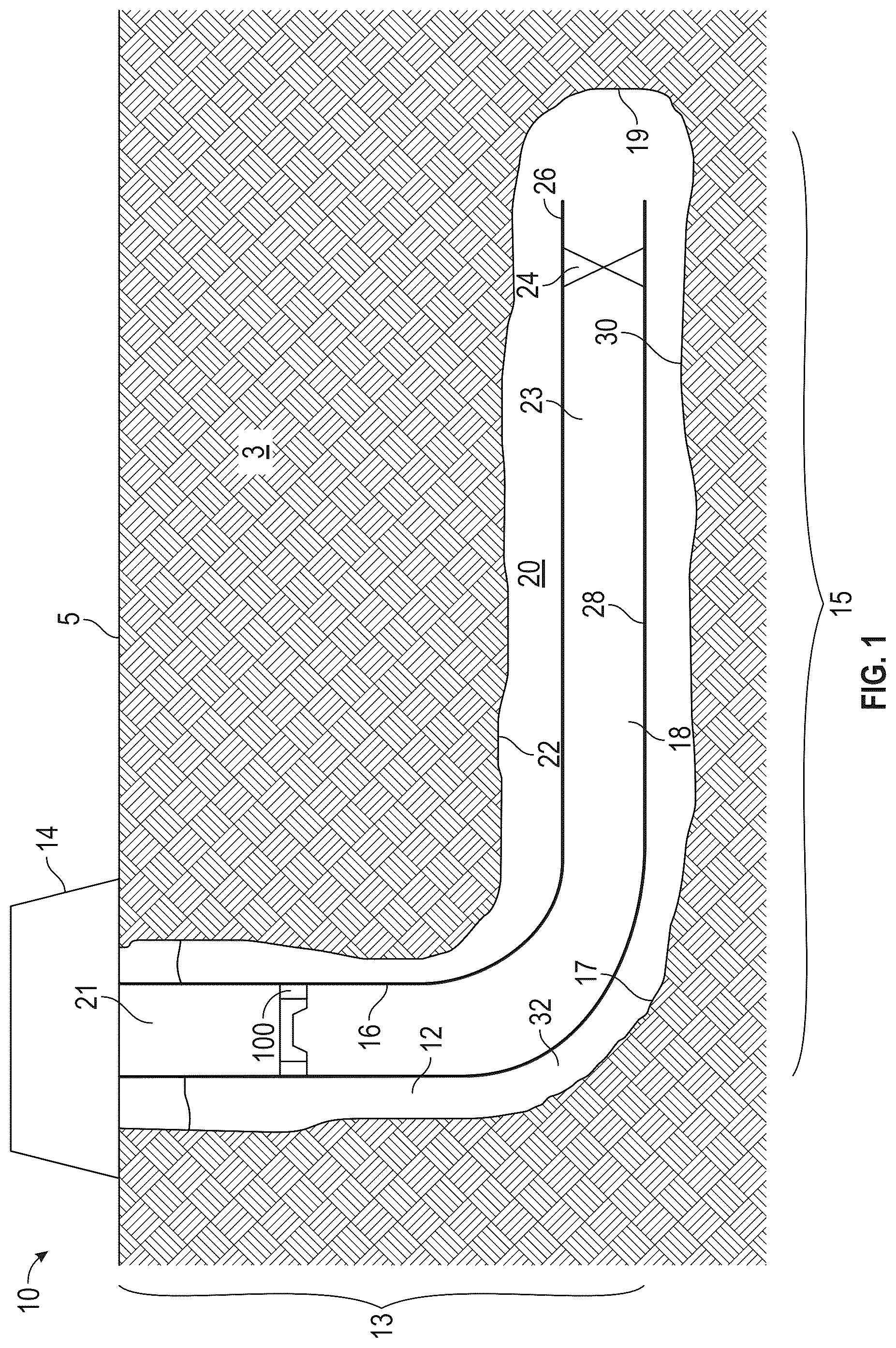 Patent US12312876 — Systems and methods for providing buoyancy to a tubular string positioned in a wellbore — Figure 1