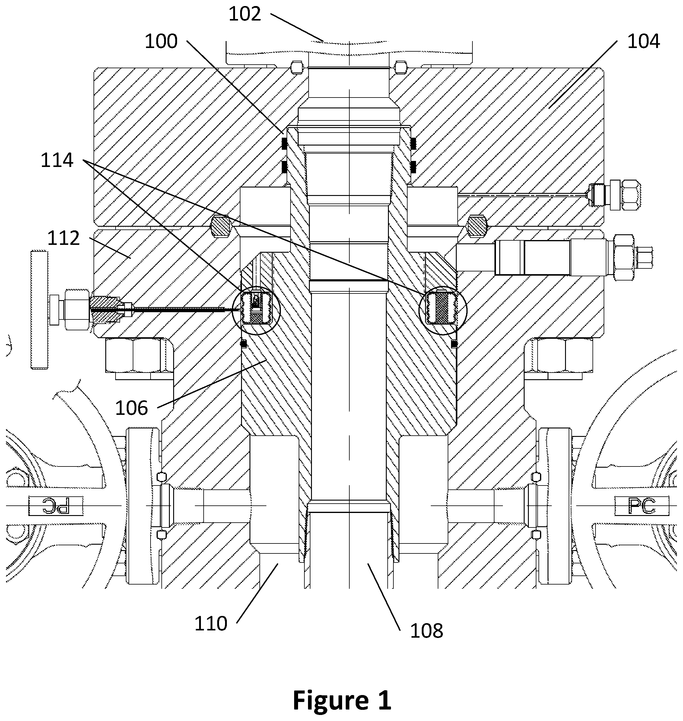 Patent US12312895 — Fluid energized metal-to-metal seal with retrieval capabilities — Figure 1