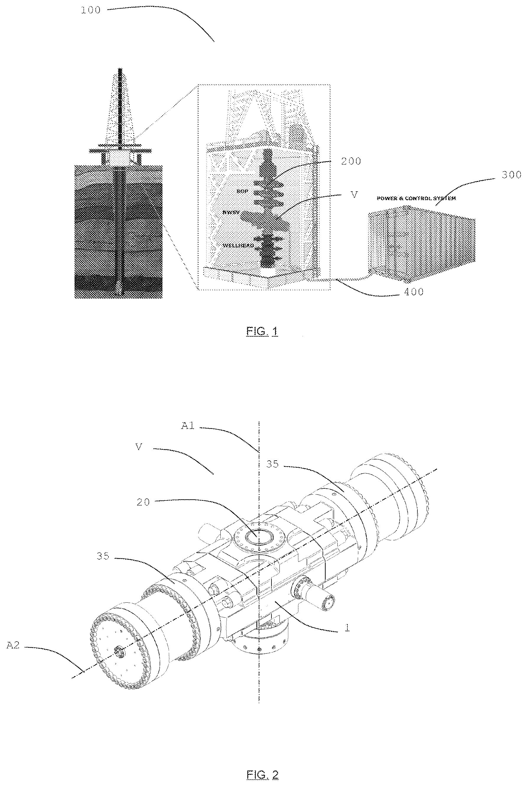 Patent US12312896 — Valve and method for closing extraction wells under emergency conditions — Figure 1