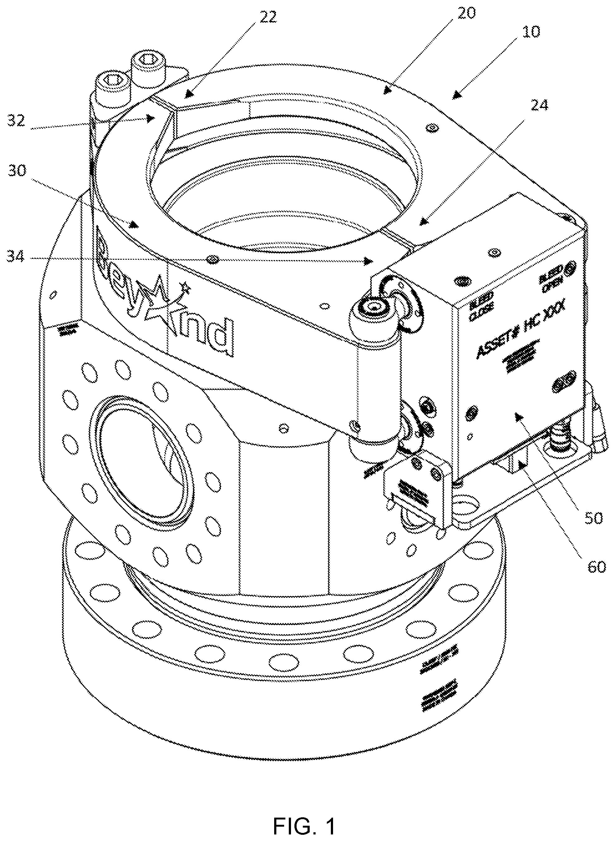 Patent US12312899 — Powered clamp assembly — Figure 1