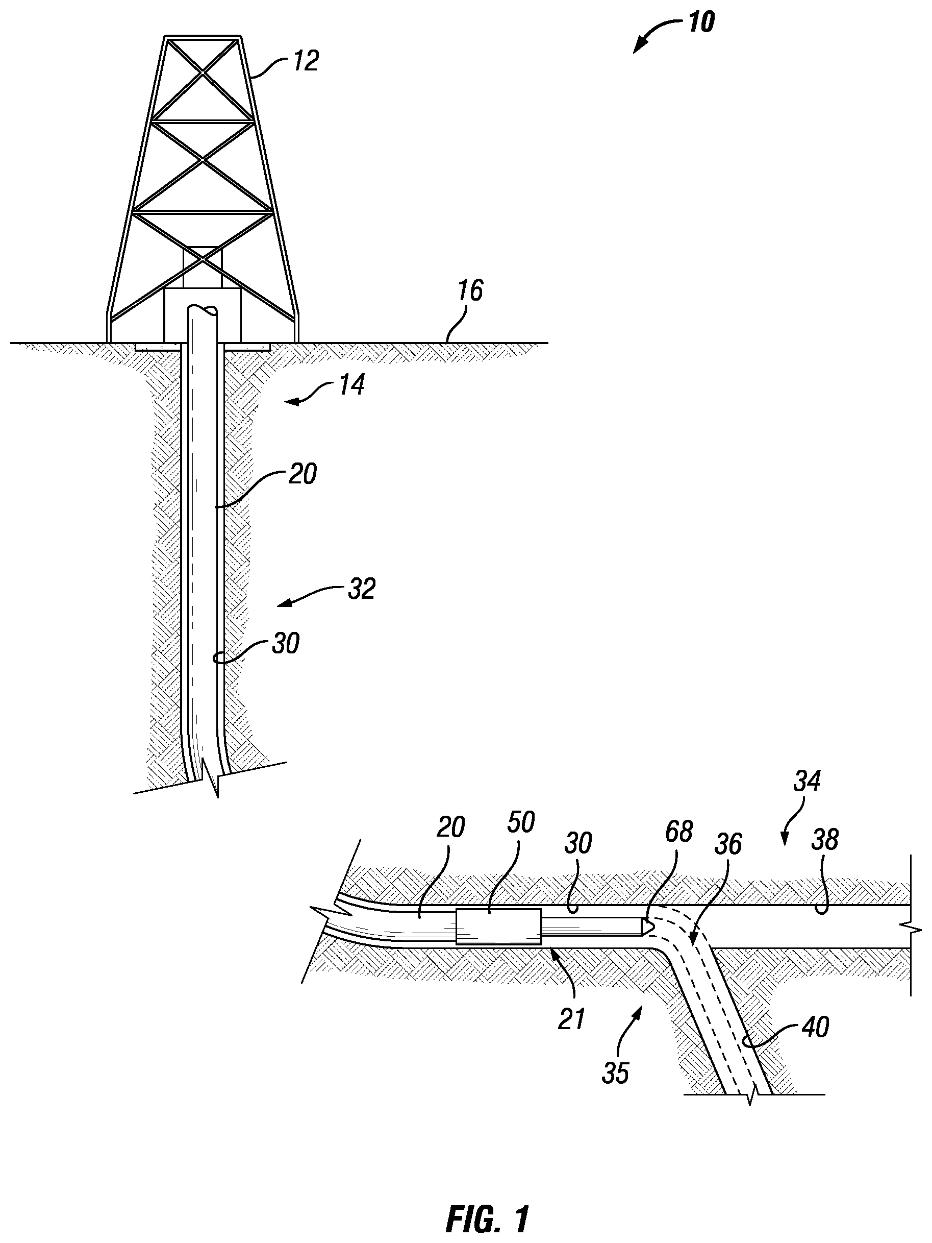 Patent US12312918 — Guide sub for multilateral junction — Figure 1