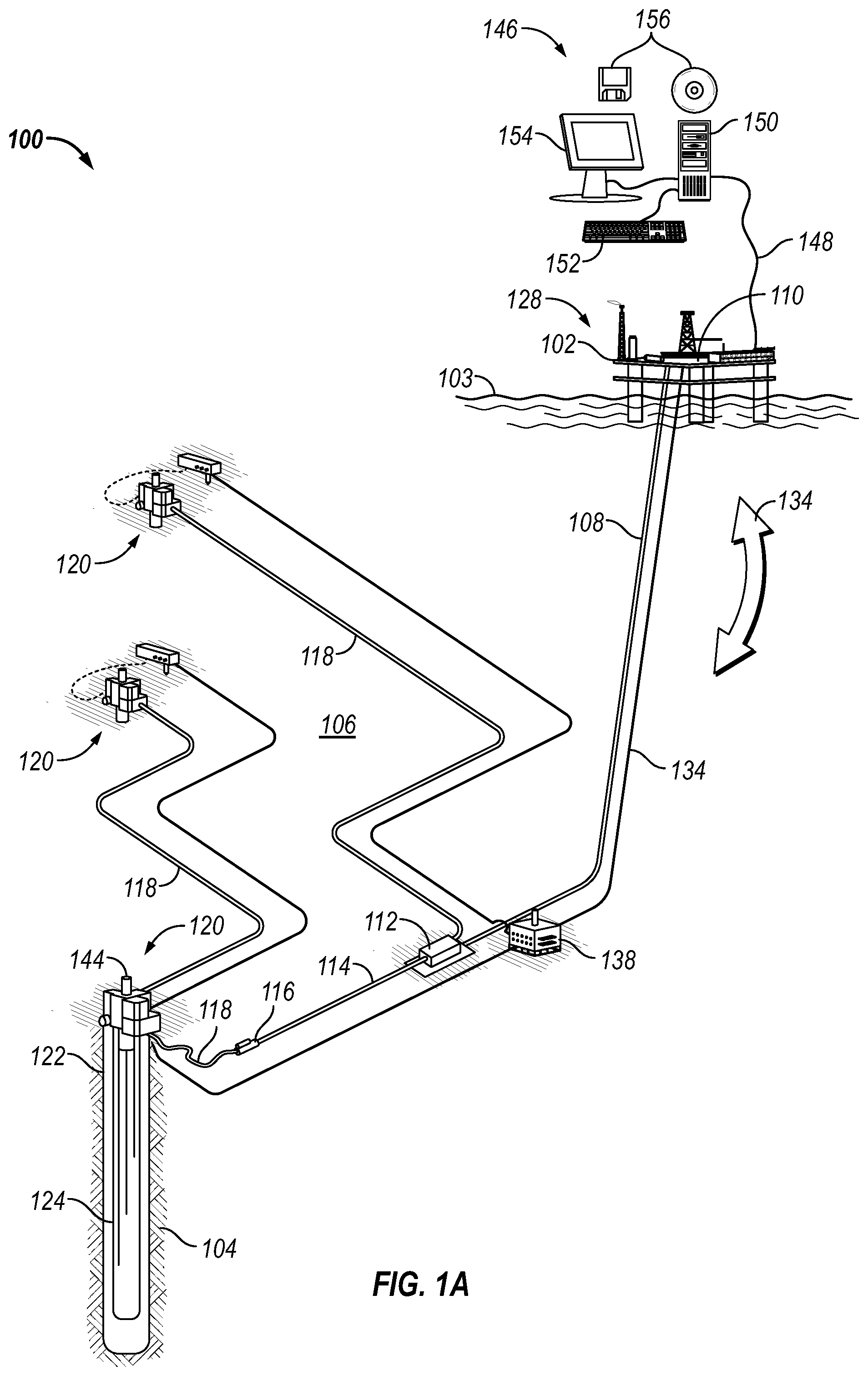 Patent US12312919 — Sea floor automatic well intervention — Figure 1