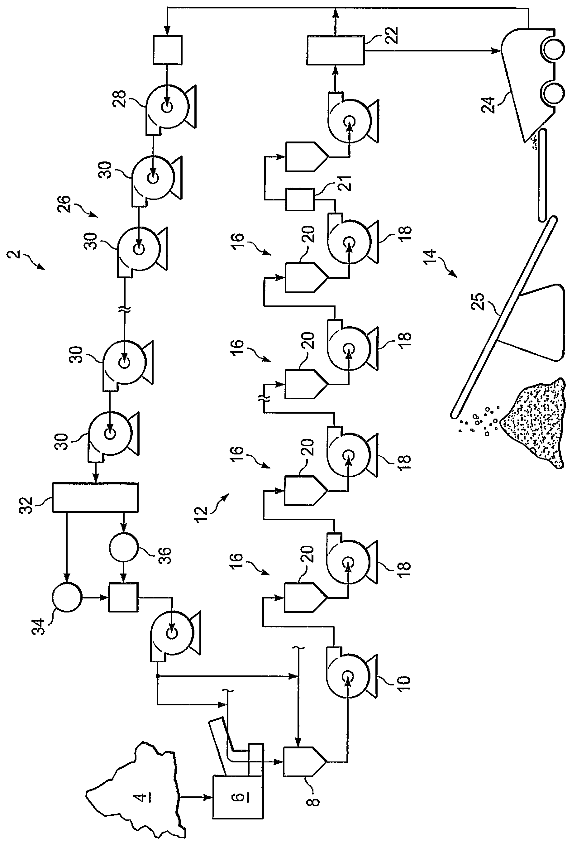 Patent US12312920 — Method and system for recovering, processing, and transporting sand for well fracturing — Figure 1