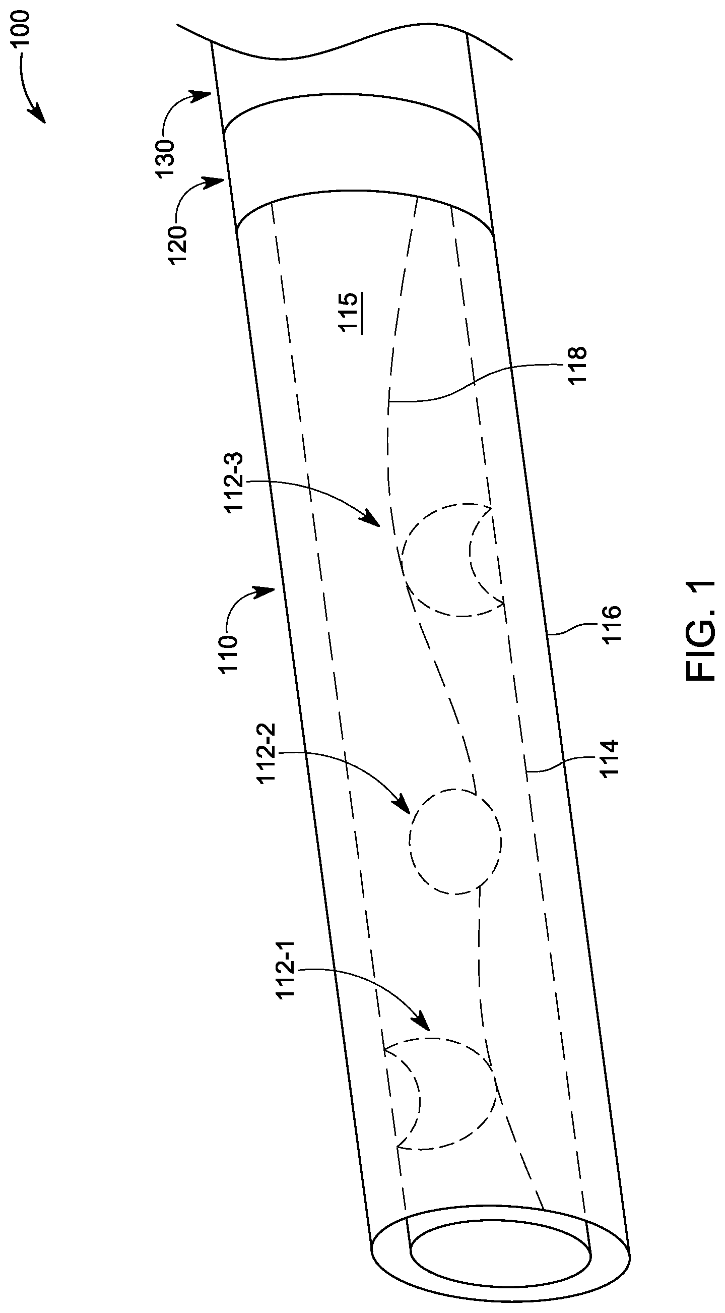 Patent US12312924 Figure 1 – Shaped charge load tube with integrated detonation cord retention mechanism