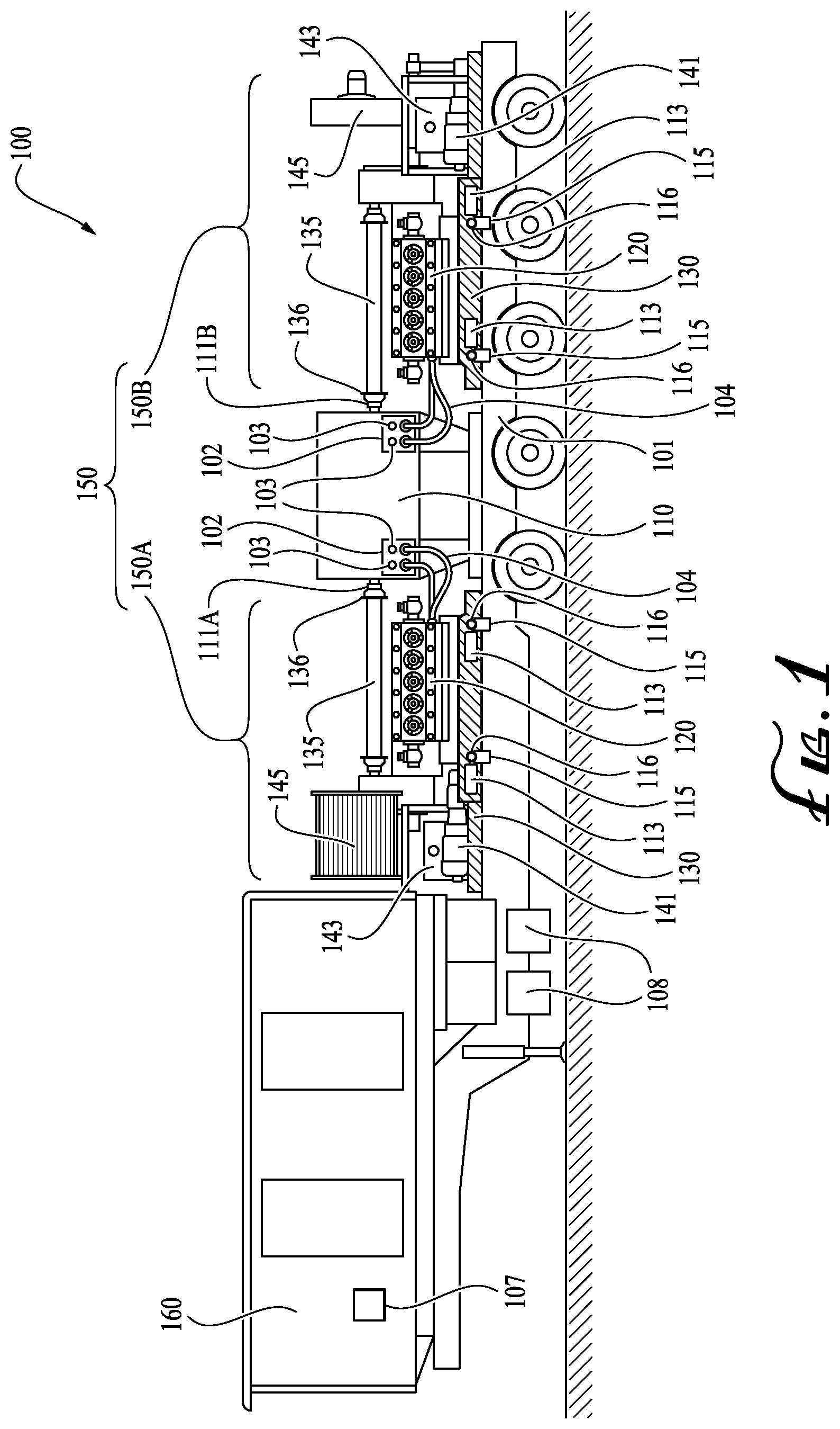 Patent US12312928 — Wellbore services system with anytime access for pump maintenance — Figure 1