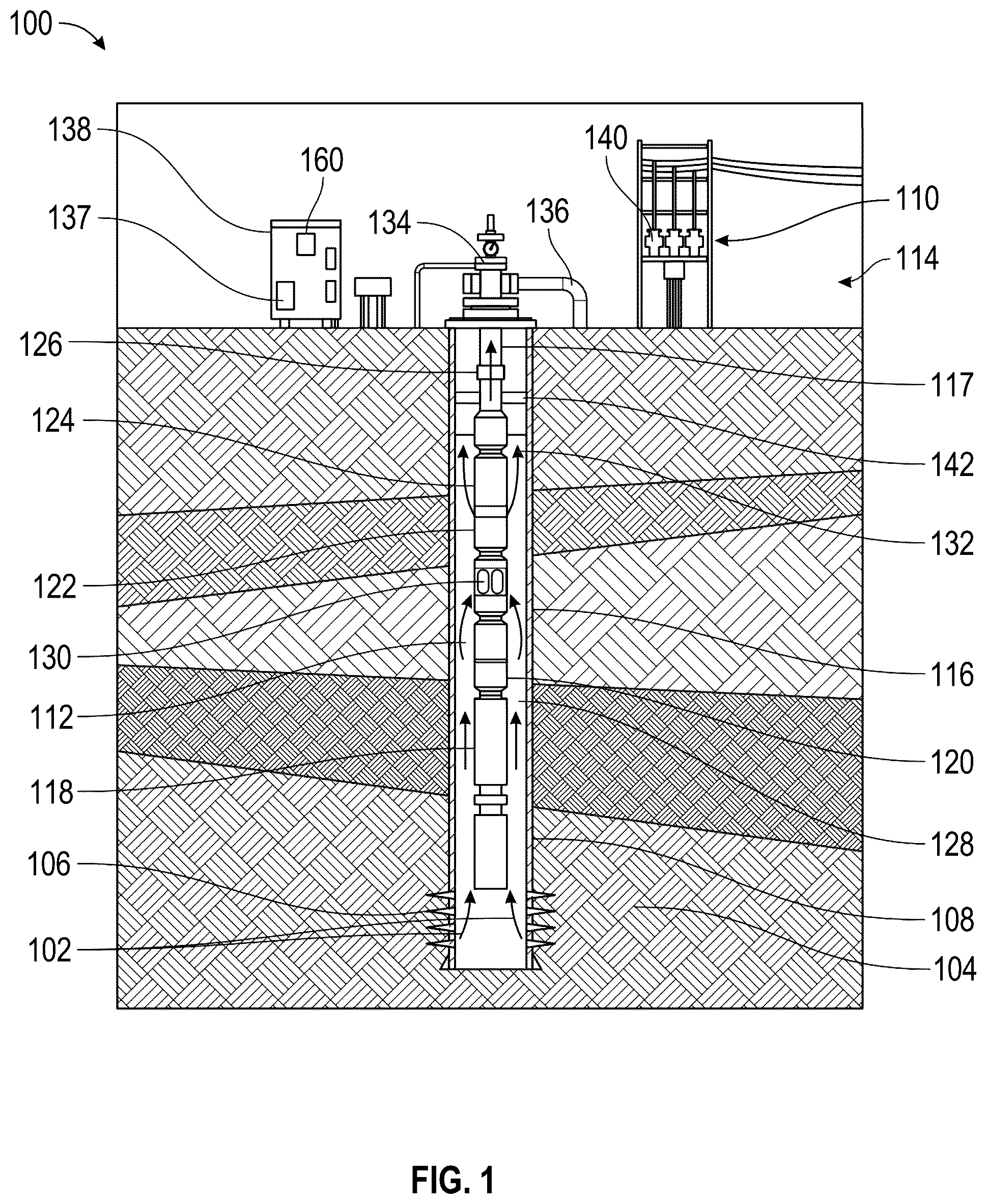 Patent US12312939 — ESP gas handler discharge pressure measurement and monitoring — Figure 1