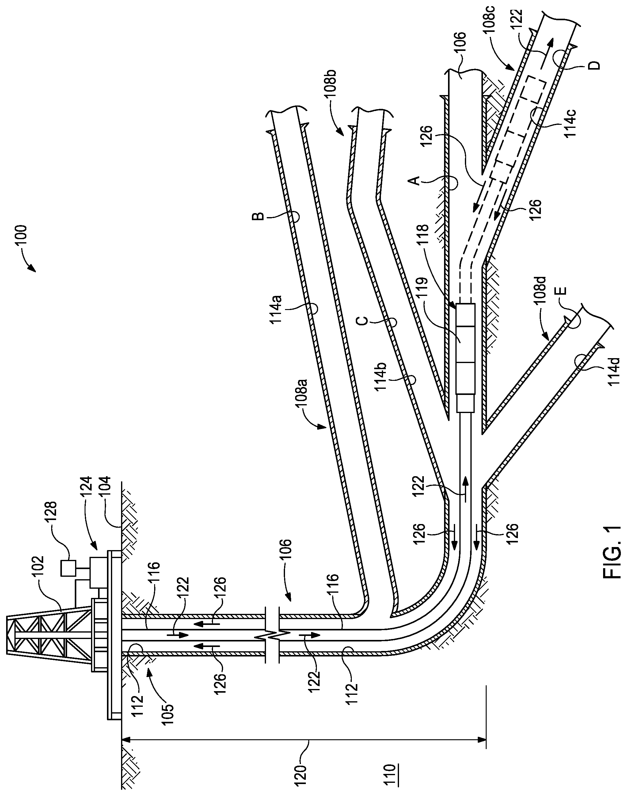 Patent US12312945 — System and method for wellbore identification in multi-lateral wellbores — Figure 1