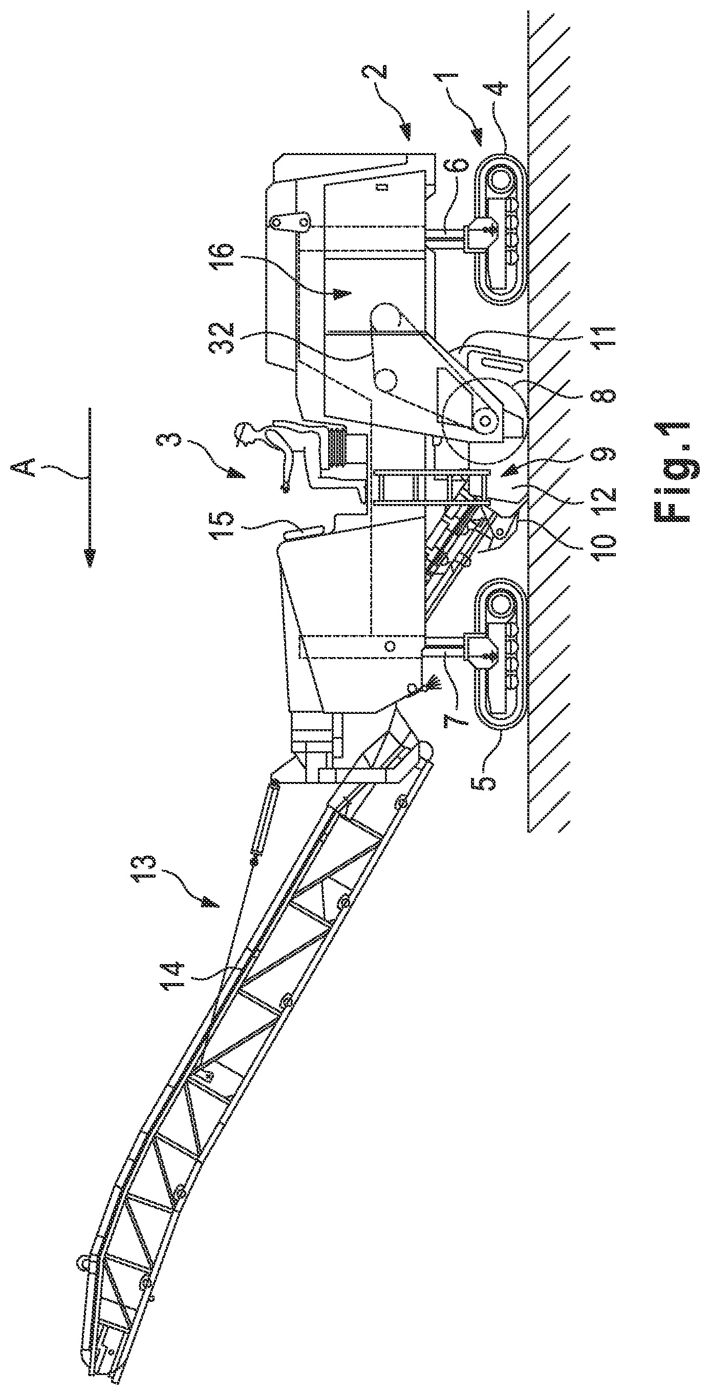 Patent US12312955 — Milling machine and process for the operation of a milling machine — Figure 1