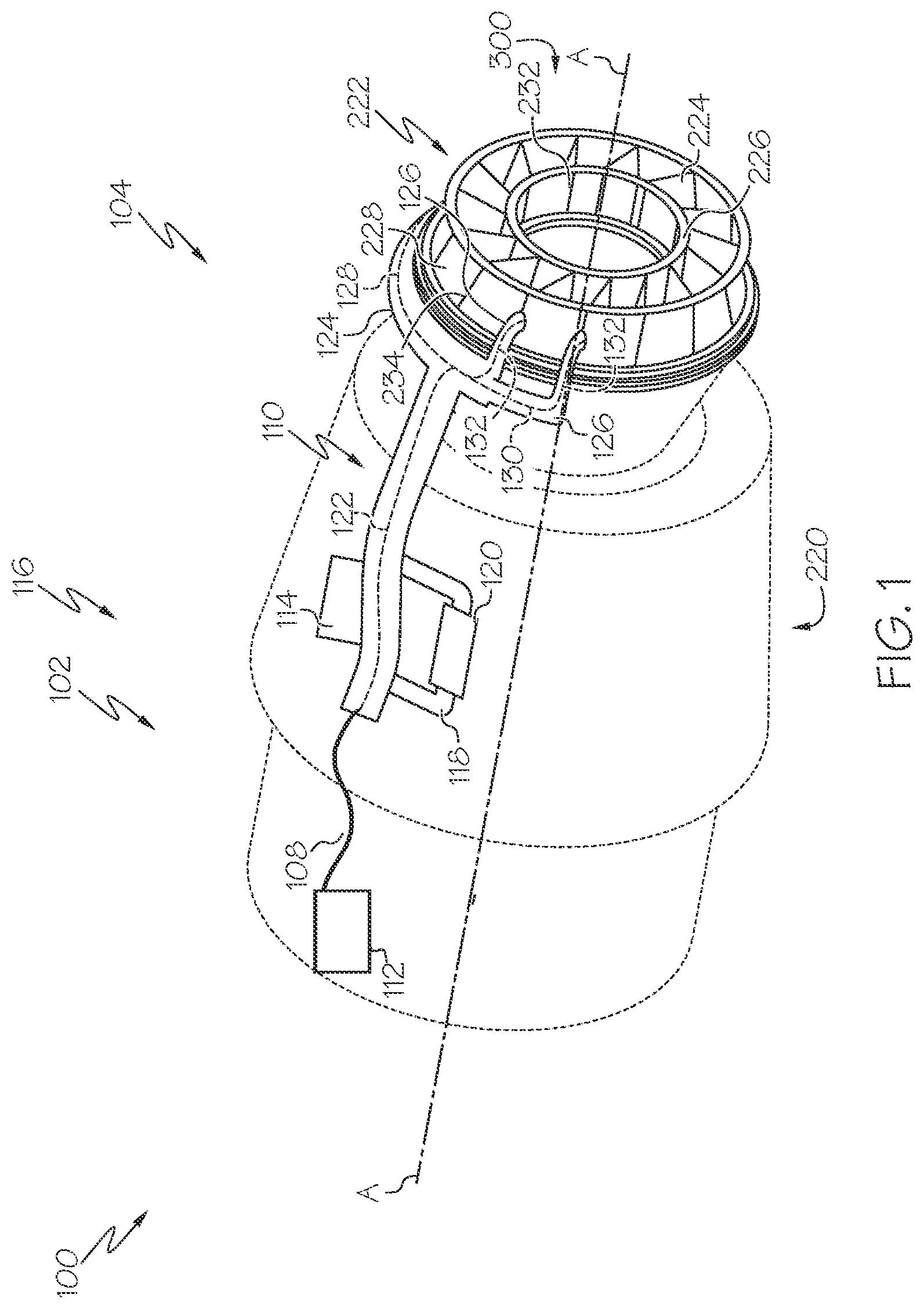 Patent US12312963 — Connection structure for a generator assembly — Figure 1
