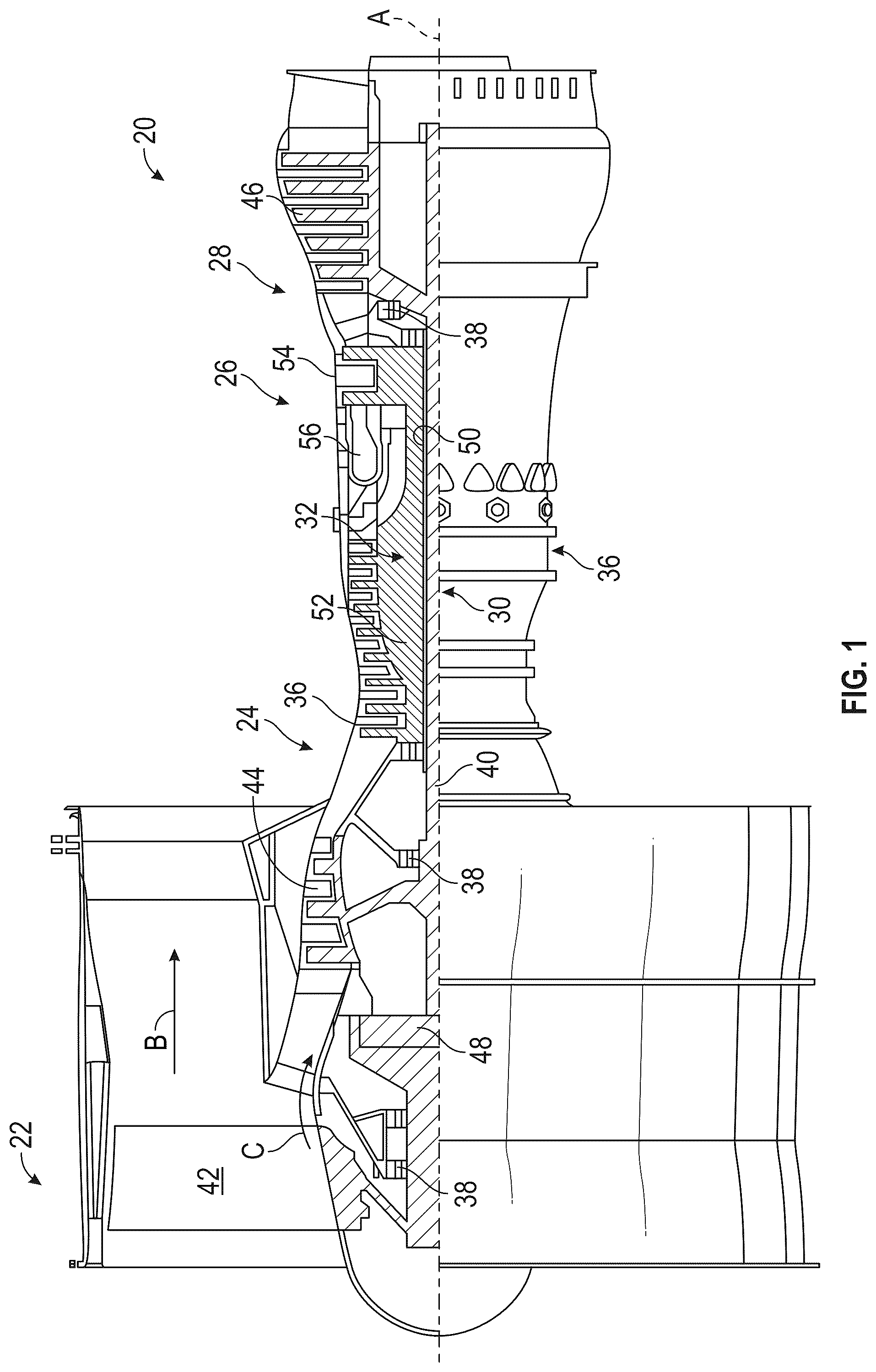 Patent US12312968 — Fitting for an instrument lead with a connector for a gas turbine engine — Figure 1