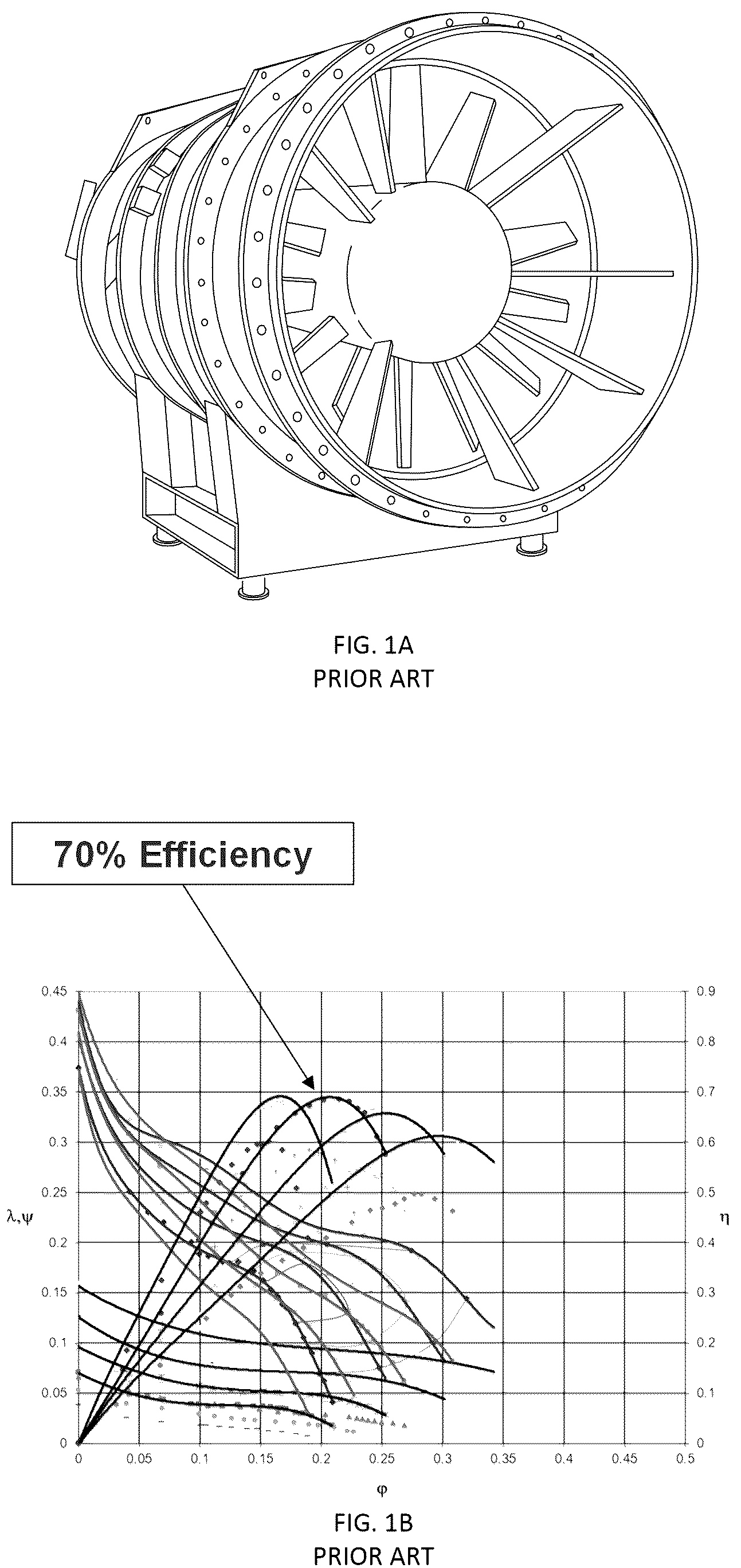 Patent US12312978 — Guide vanes for fully reversible turbomachinery — Figure 1