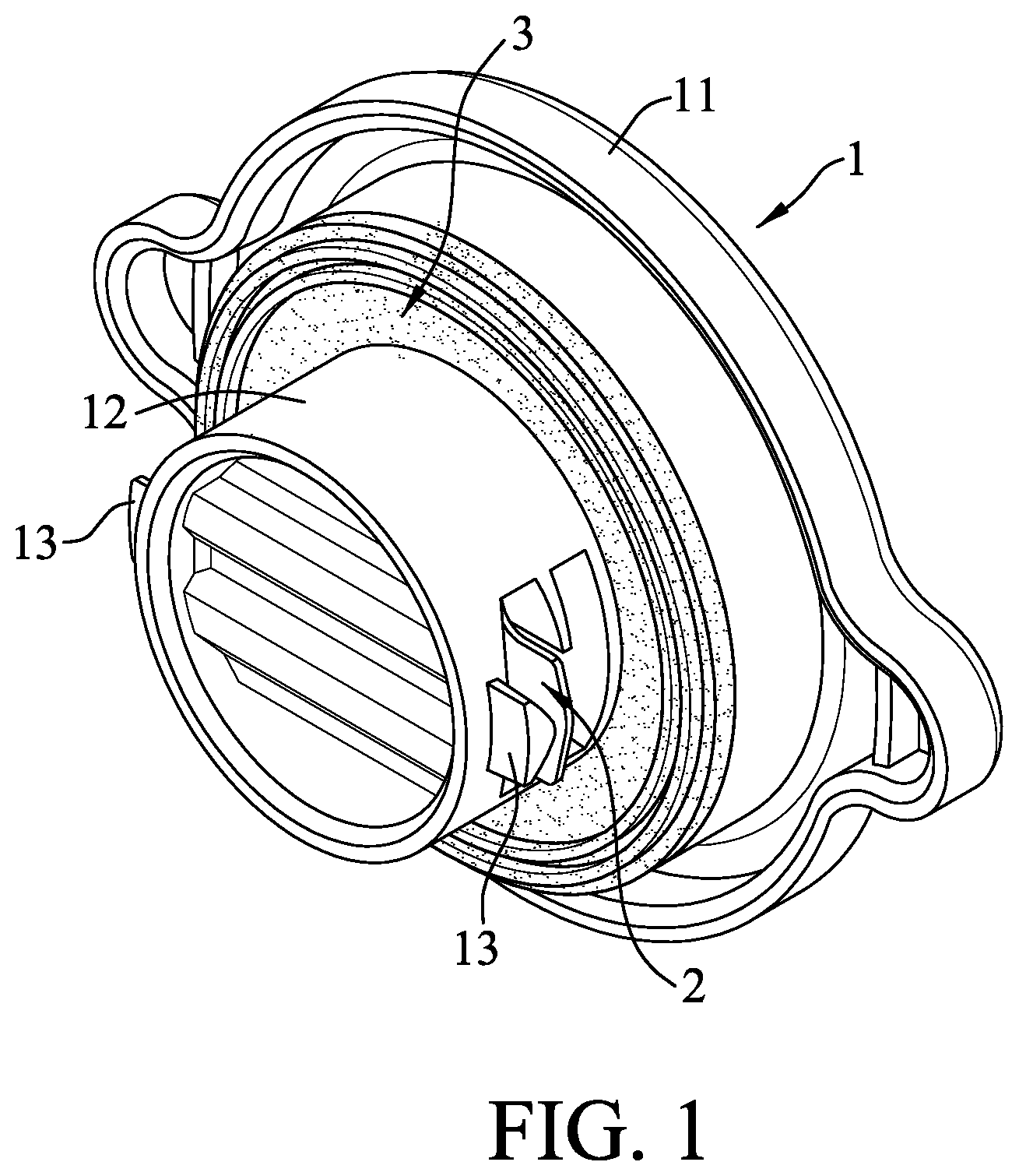 Patent US12312983 — Oil tank cap — Figure 1